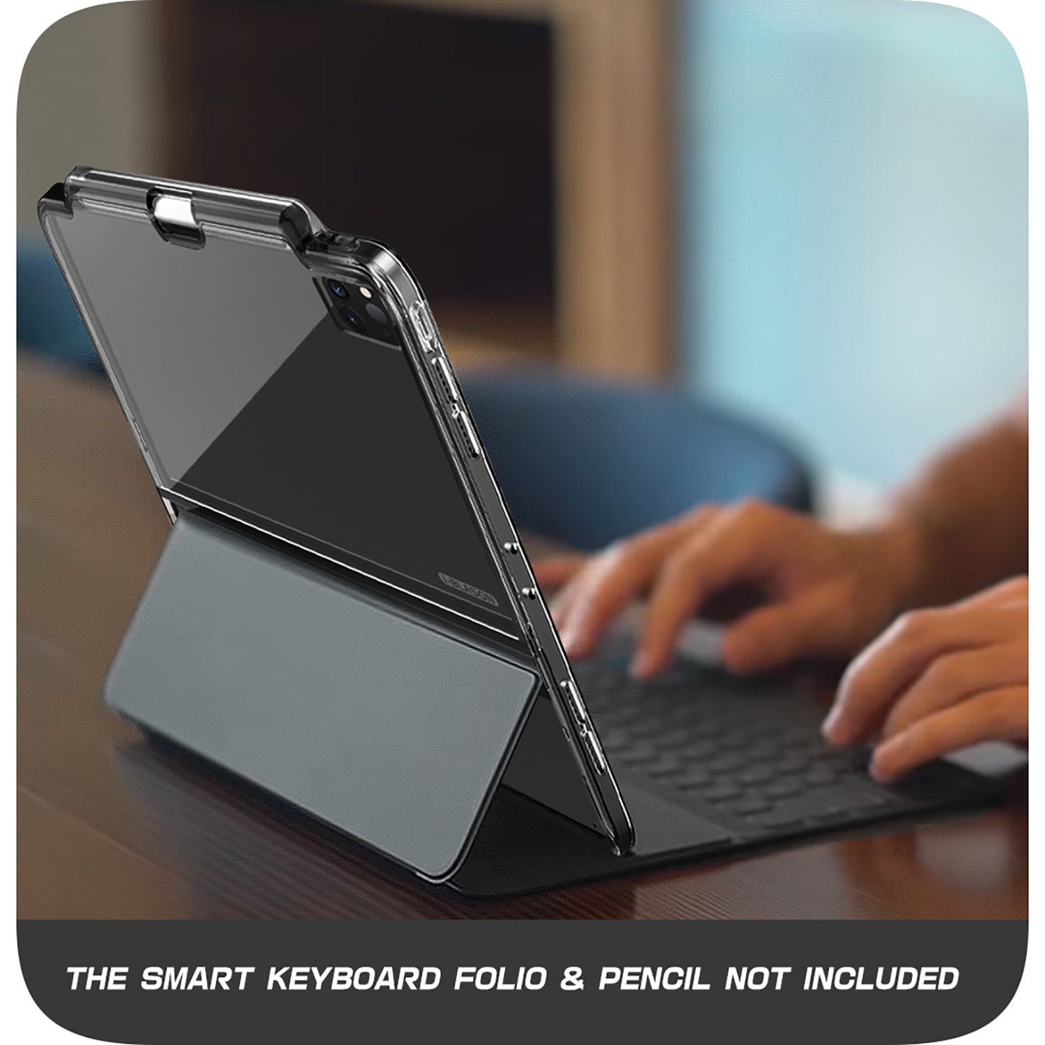 i-Blason Halo Series Clear Hybrid Keyboard Compatible Protective Case With Pencil Holder for iPad Pro 11"(2021), Black Default i-Blason 