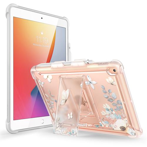 i-Blason Halo Series Slim Clear Protective Case with Built-in Kickstand & Inner TPU Bumper for iPad 10.2 (2021/2020/2019) Default i-Blason Butterfly 