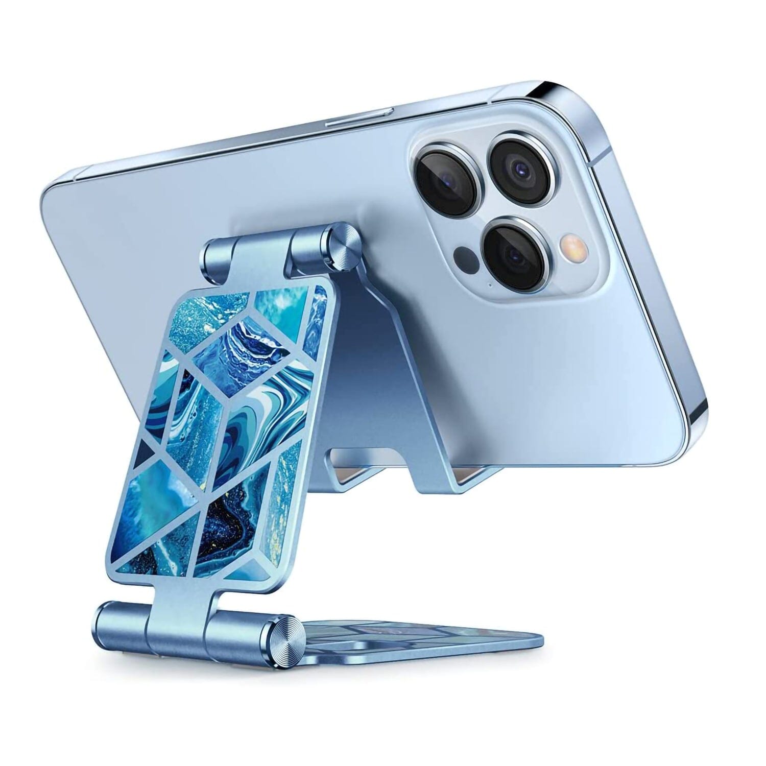 i-Blason Phone Stand, Foldable Adjustable Mount Holder Phone Dock, Aluminum Desk Phone Cradle iPhone stand i-Blason Ocean 