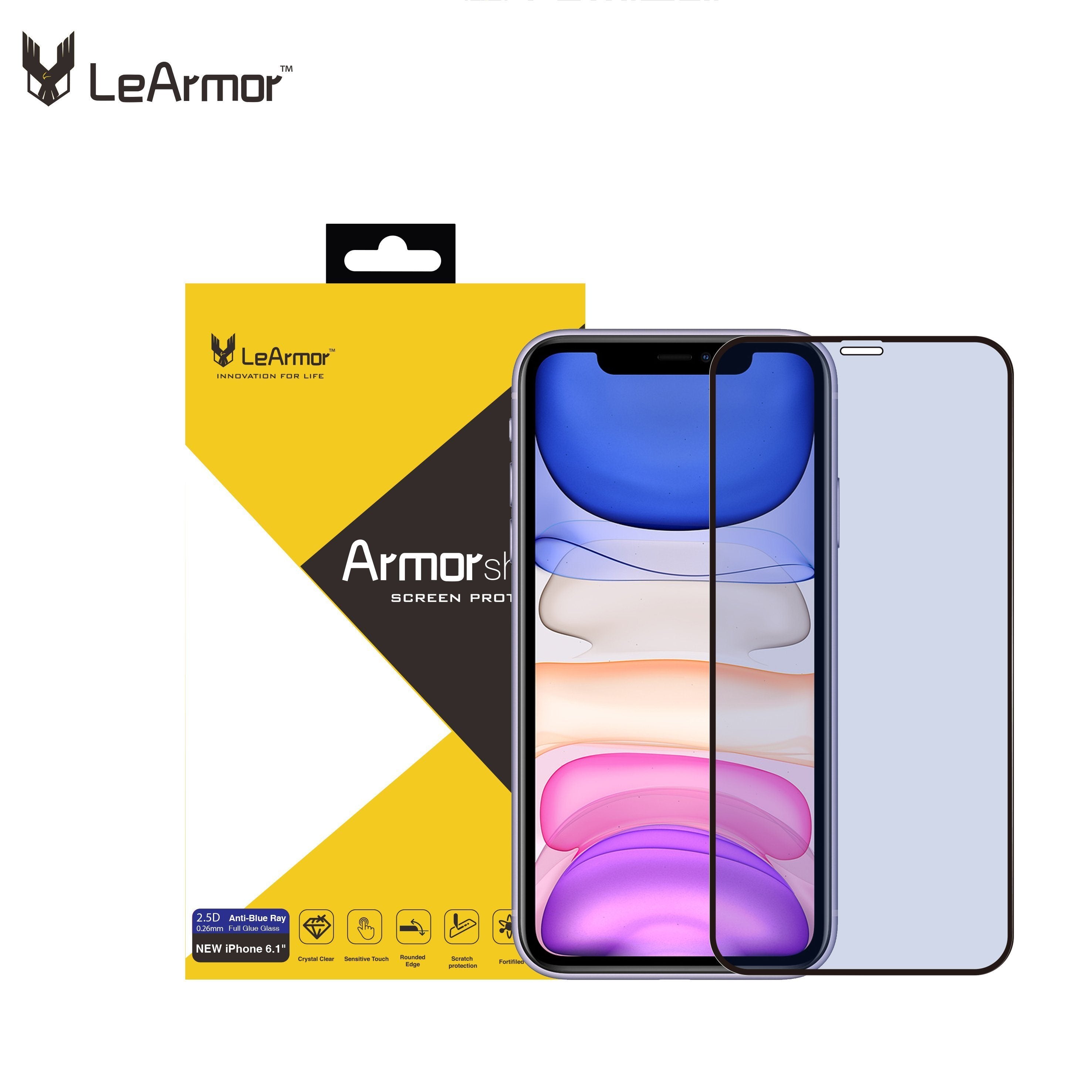 LeArmor 2.5D Anti Blue Ray Tempered Glass Screen Protector for iPhone 11 6.1"(2019) Tempered Glass LeArmor 