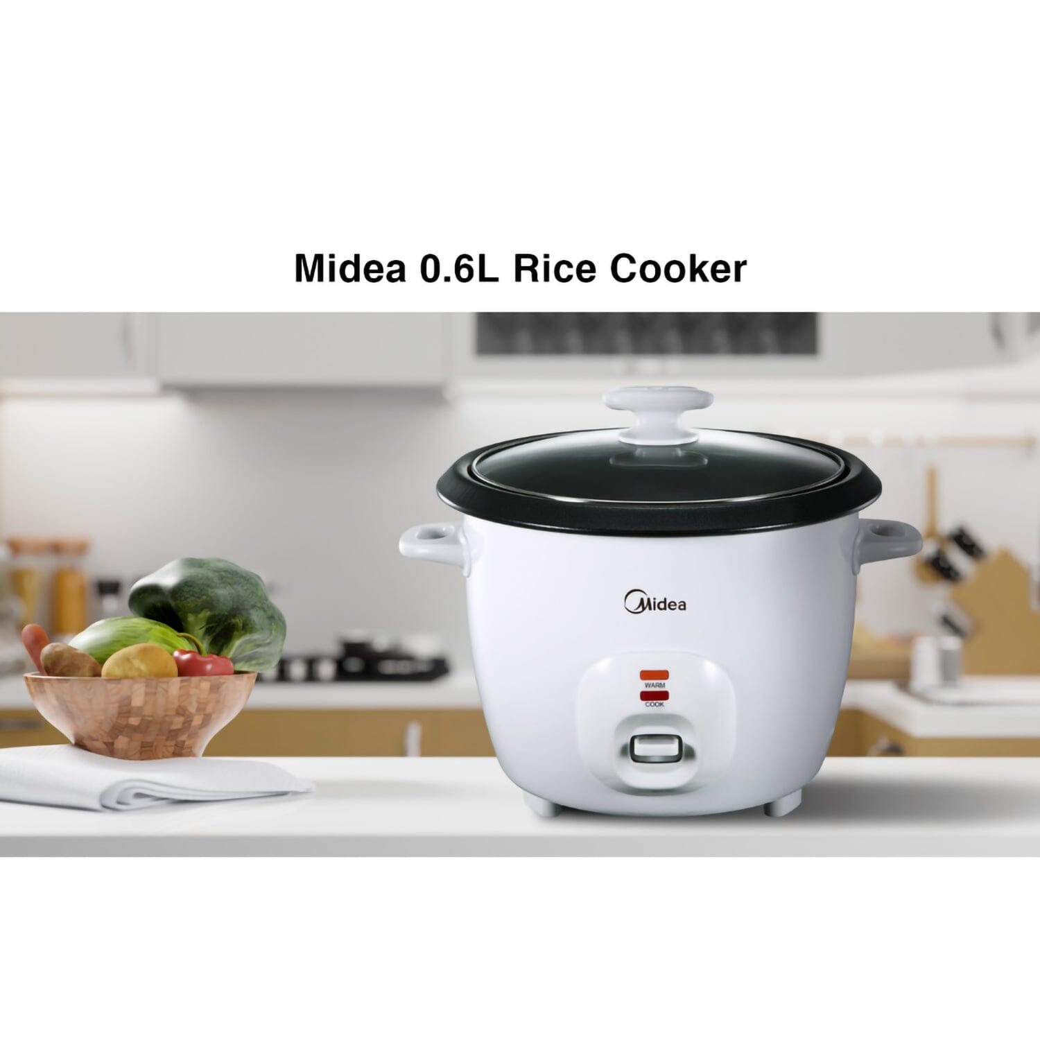 Midea 0.6L Automatic Keep Warm Function Rice Cooker, MEC-1006W Midea 