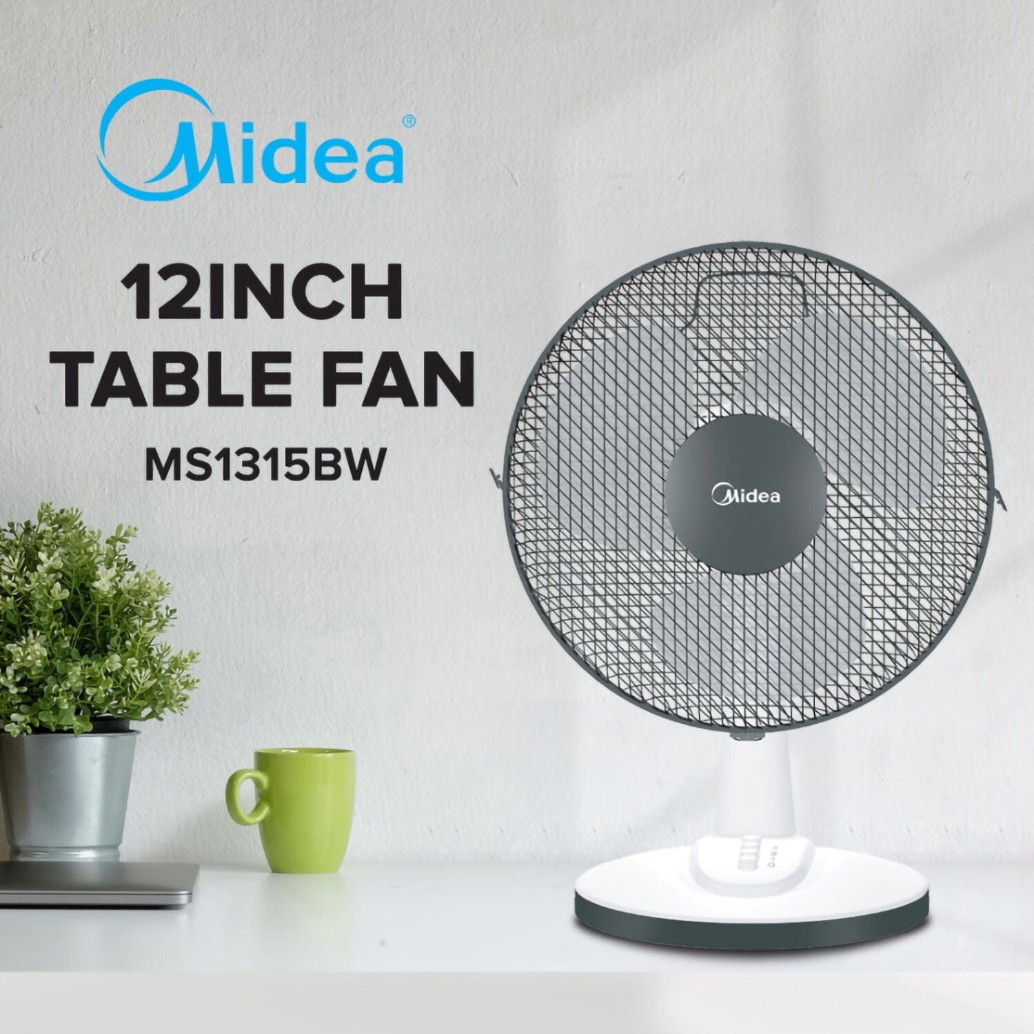 Midea 12 Inches MS1315BW Table Fan Fan Toshiba 