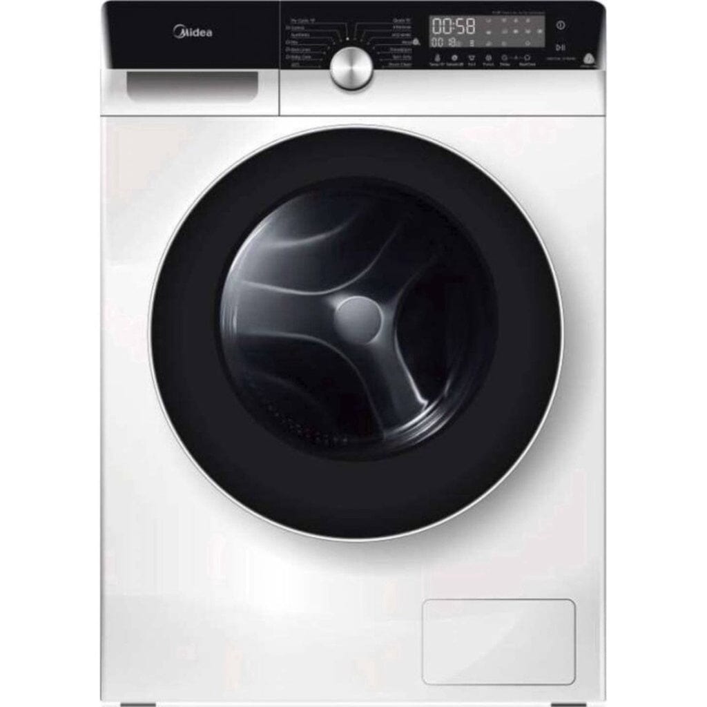 Midea 8kg MFK868W White Front Load Washing Machine, Water Efficiency 3 Ticks ONE2WORLD 