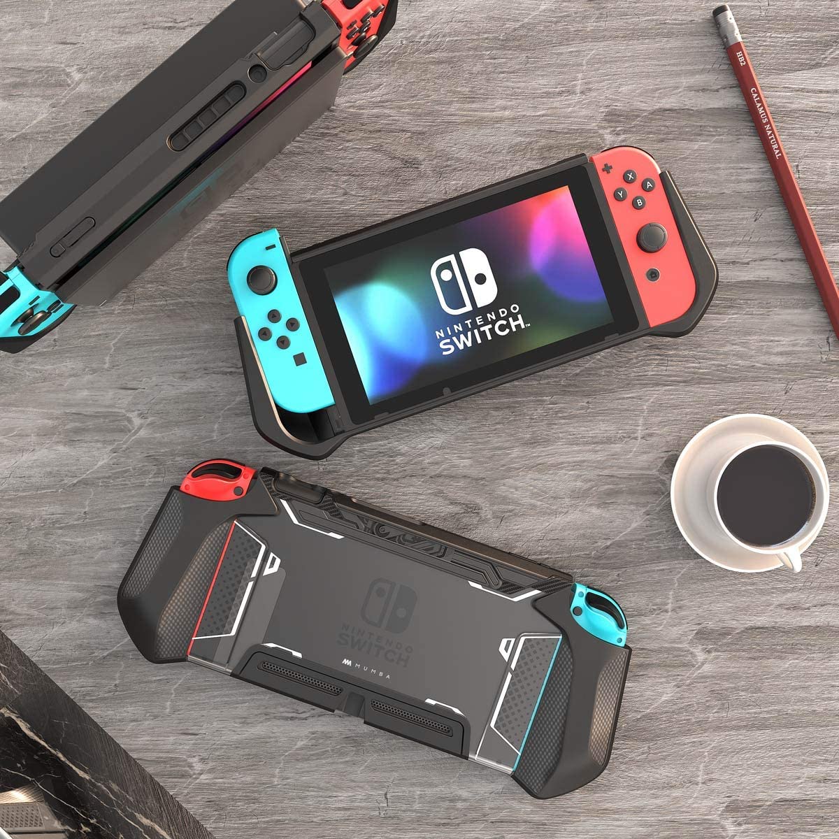 Mumba Blade Series Dockable Grip Case for Nintendo Switch, Black Nintendo Switch Case Mumba 