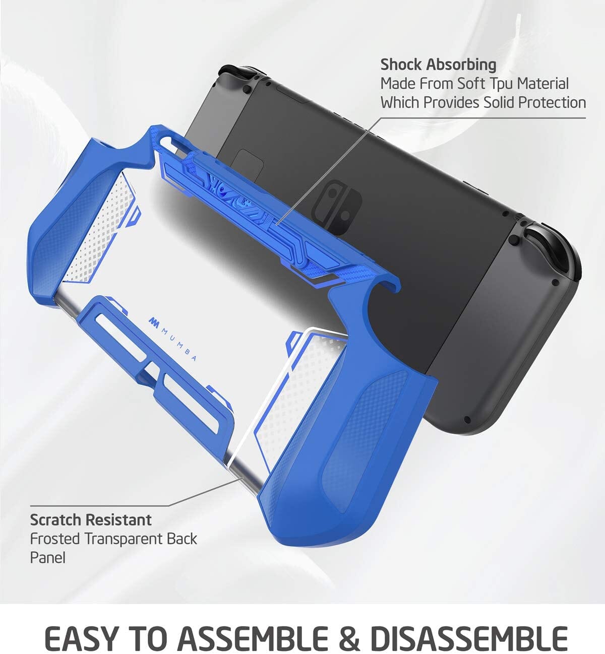 Mumba Blade Series Dockable Protective Grip Case for Nintendo Switch, Nintendo Switch Series Mumba 