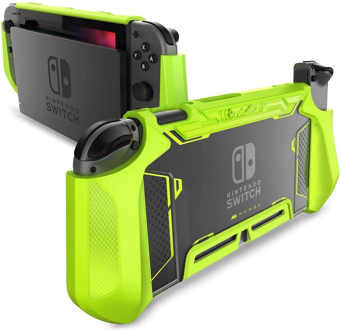 Mumba Blade Series Dockable Protective Grip Case for Nintendo Switch, Nintendo Switch Series Mumba Green 