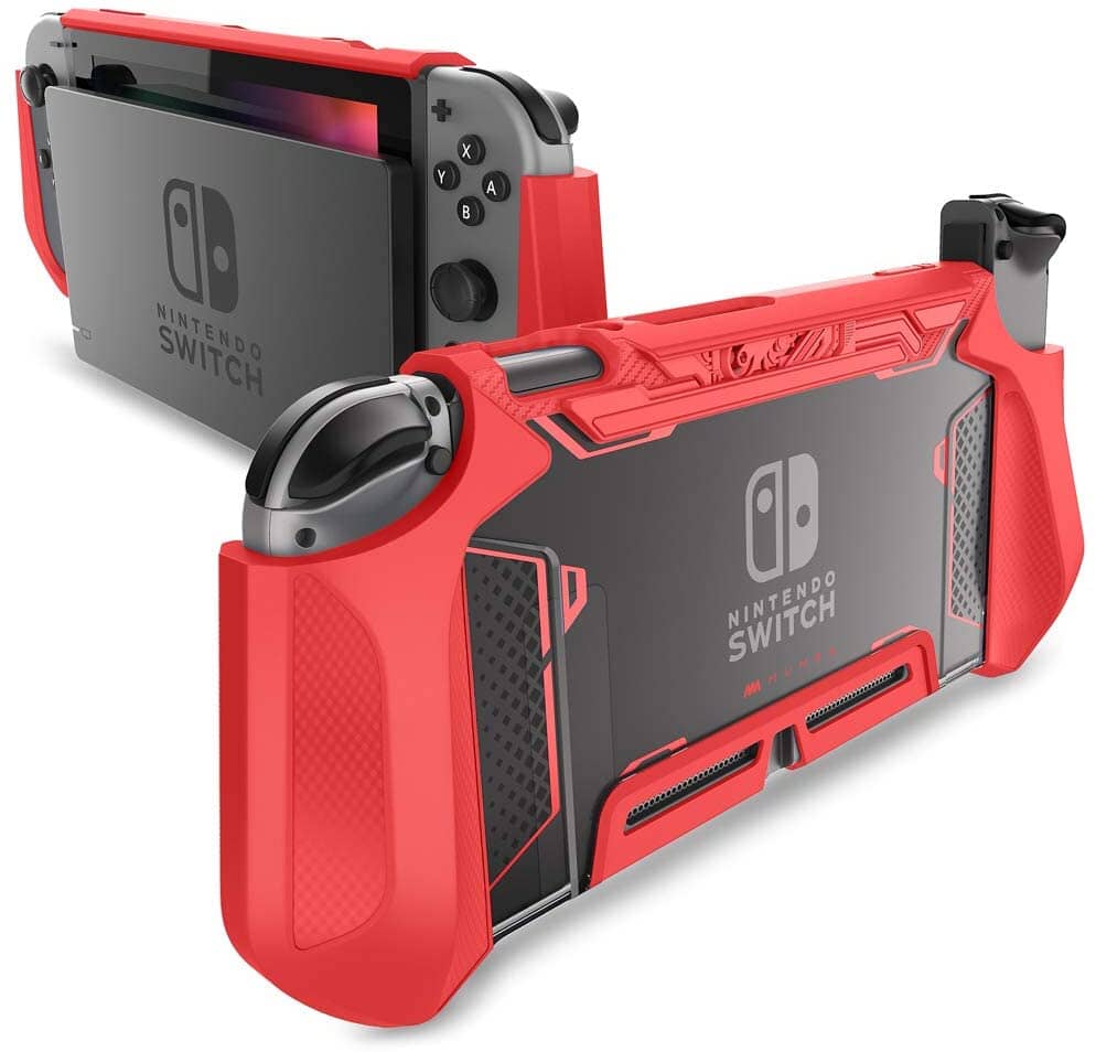 Mumba Blade Series Dockable Protective Grip Case for Nintendo Switch, Nintendo Switch Series Mumba Red 