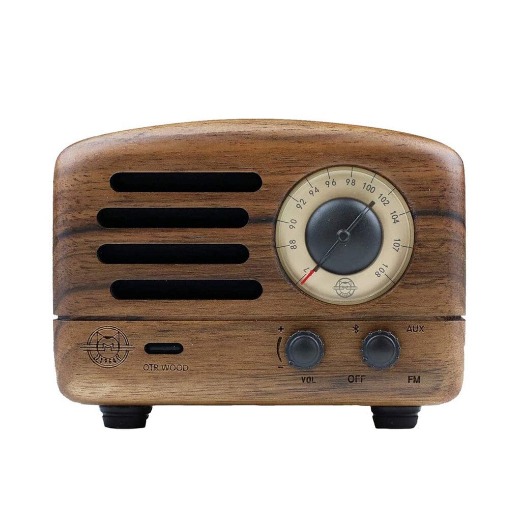 Muzen OTR Portable Retro FM Radio Bluetooth Speaker Muzen Walnut Wood 