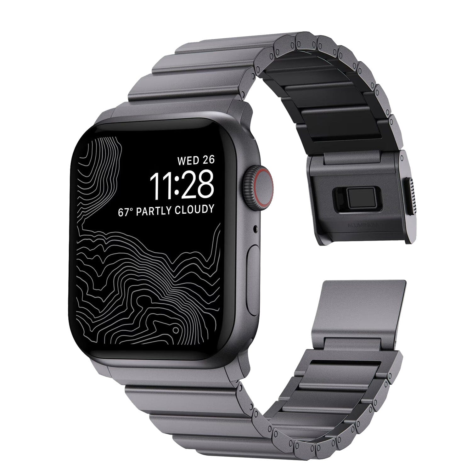 NOMAD Aluminum Band Metal Strap for Apple Watch 49mm/45mm/44mm/42mm ONE2WORLD 