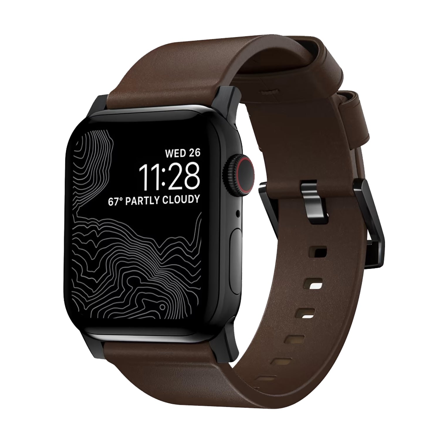 NOMAD Modern Band for Apple Watch 49mm/45mm/44mm/42mm By Nomad Leather Apple Watch Strap NOMAD Brown Leather 