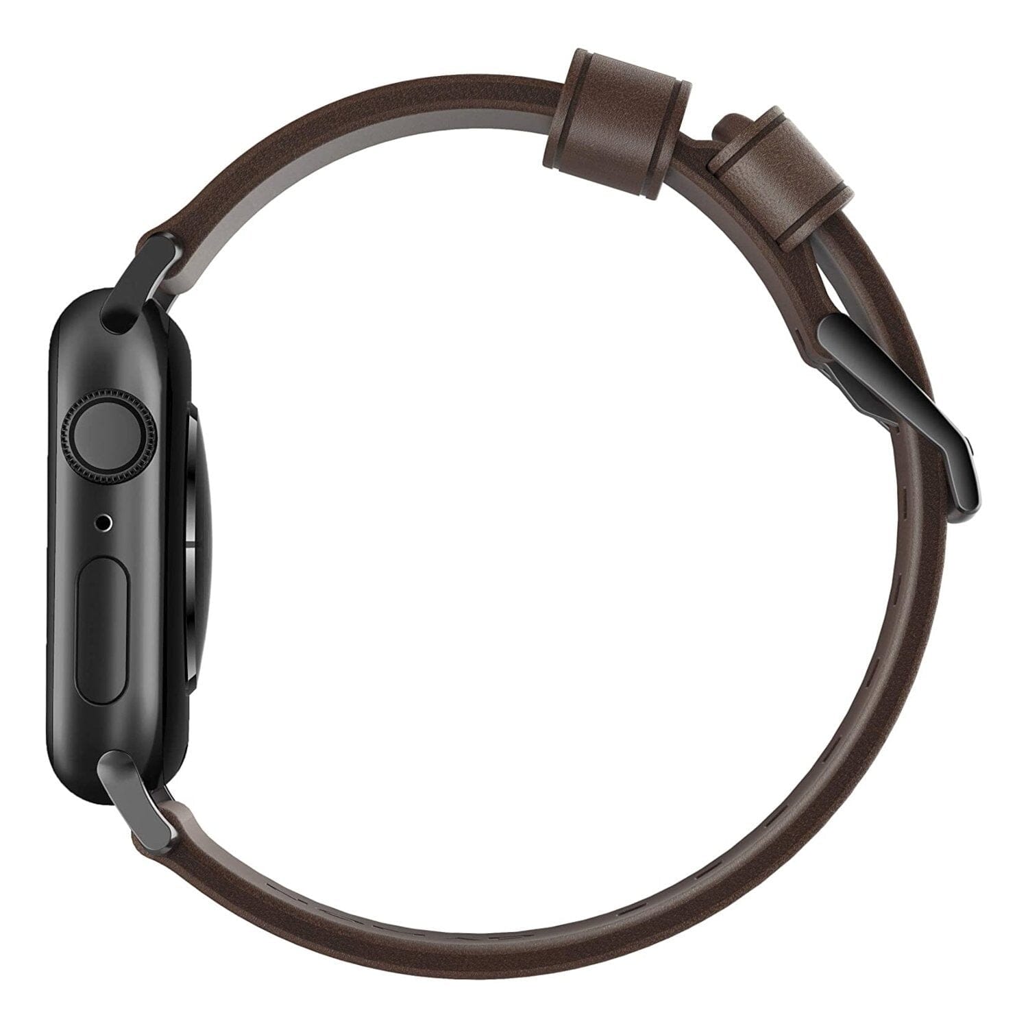 NOMAD Modern Band Leather Strap for Apple Watch 49mm/45mm/44mm/42mm By Horween® Leather(Rustic Brown/Silver Hardware,Black Hardware) Watch Bands NOMAD 