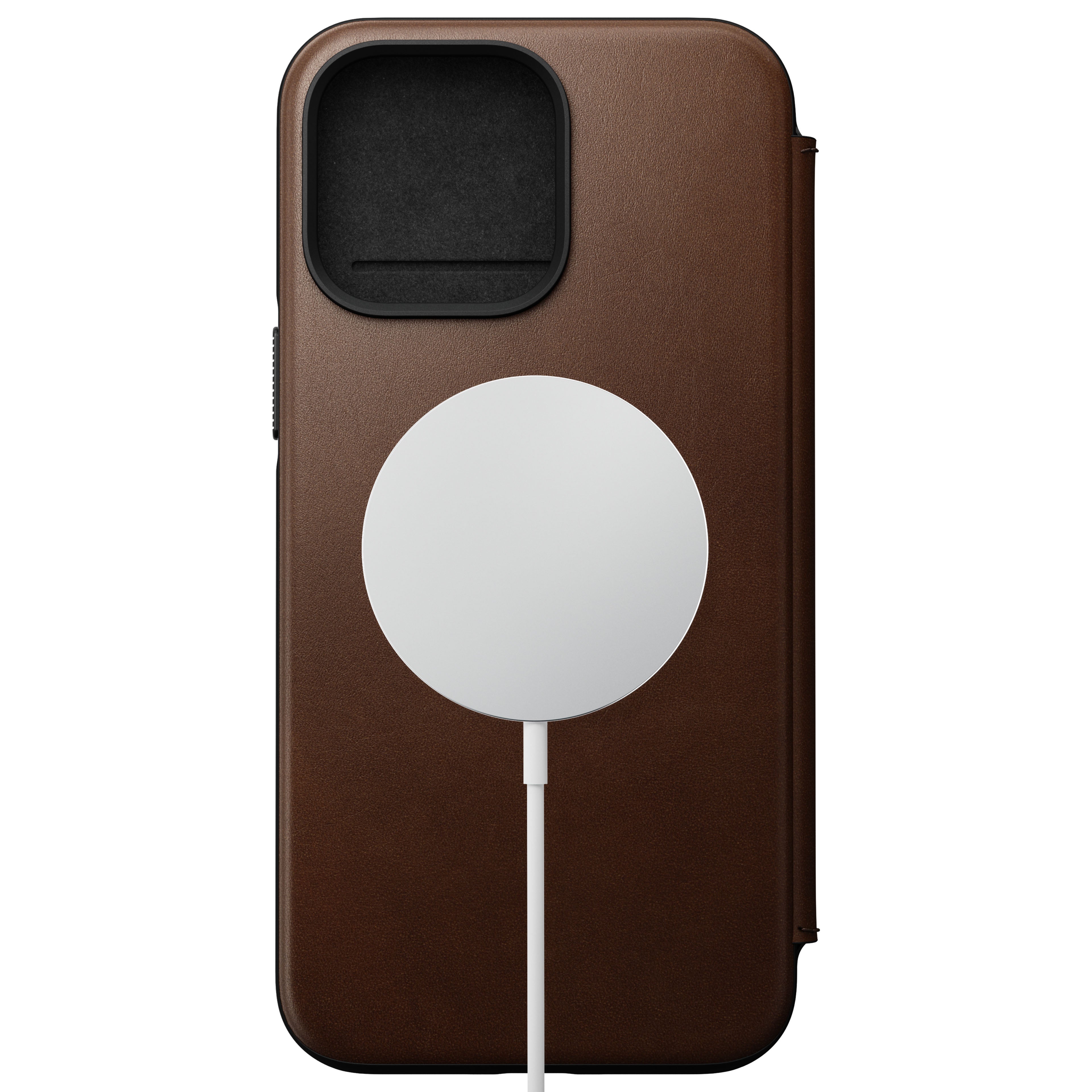 NOMAD Modern Nomad Leather Folio with MagSafe Compatible for iPhone 14 Series ONE2WORLD Brown iPhone 14 6.1" 