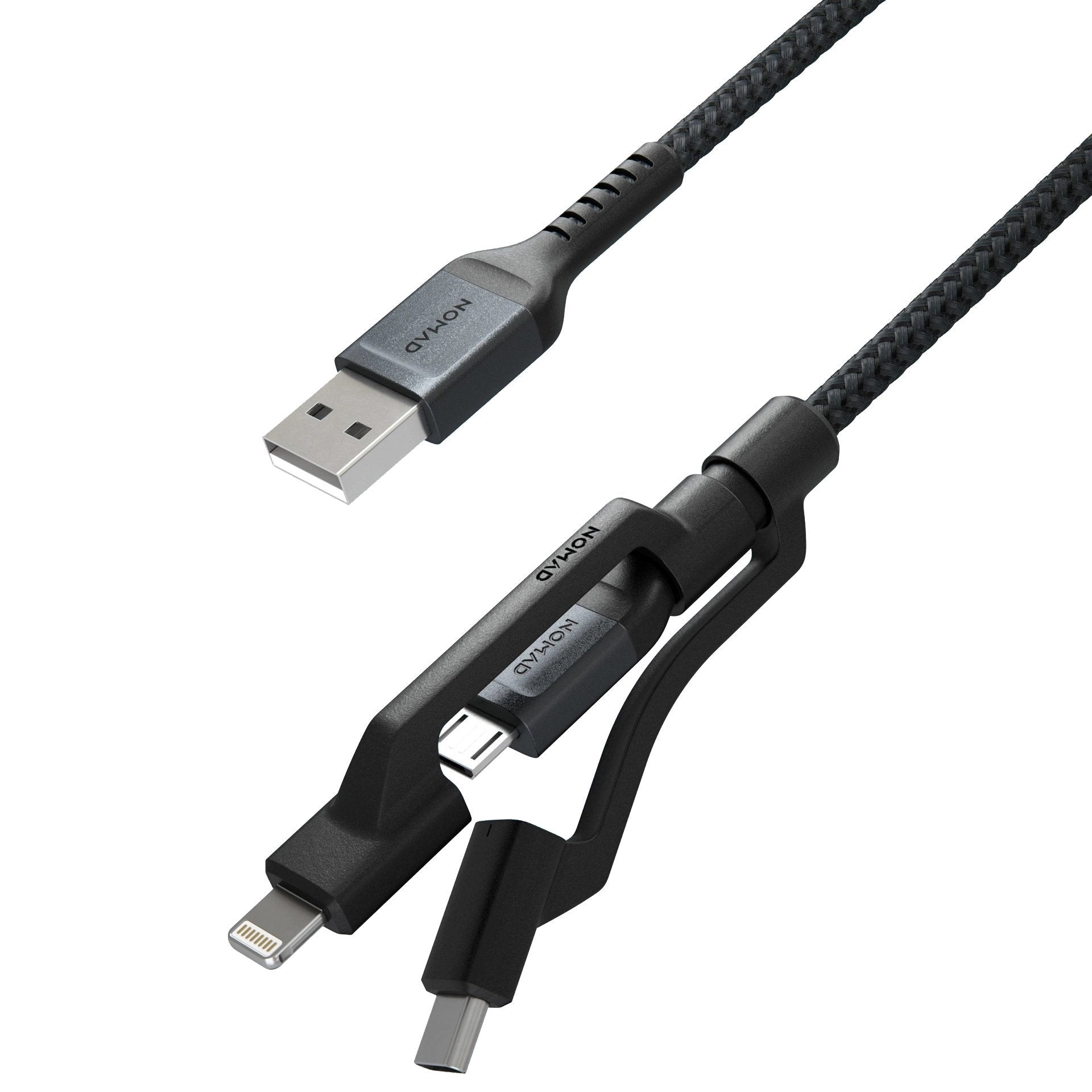 NOMAD Rugged 3-in-1 Cables 1.5M, Black Cable NOMAD 