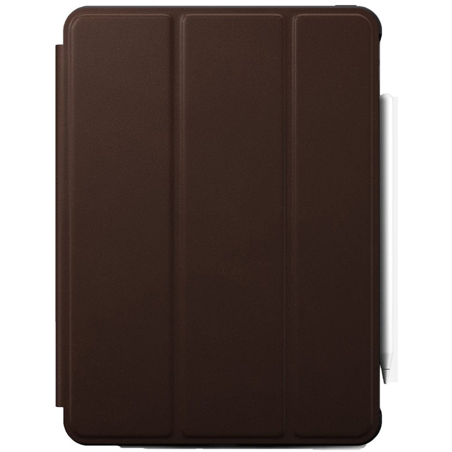NOMAD Rugged Folio Horween Leather Case for iPad Air 10.9"(2022/2020), (Black/Rustic Brown) iPad Series NOMAD 