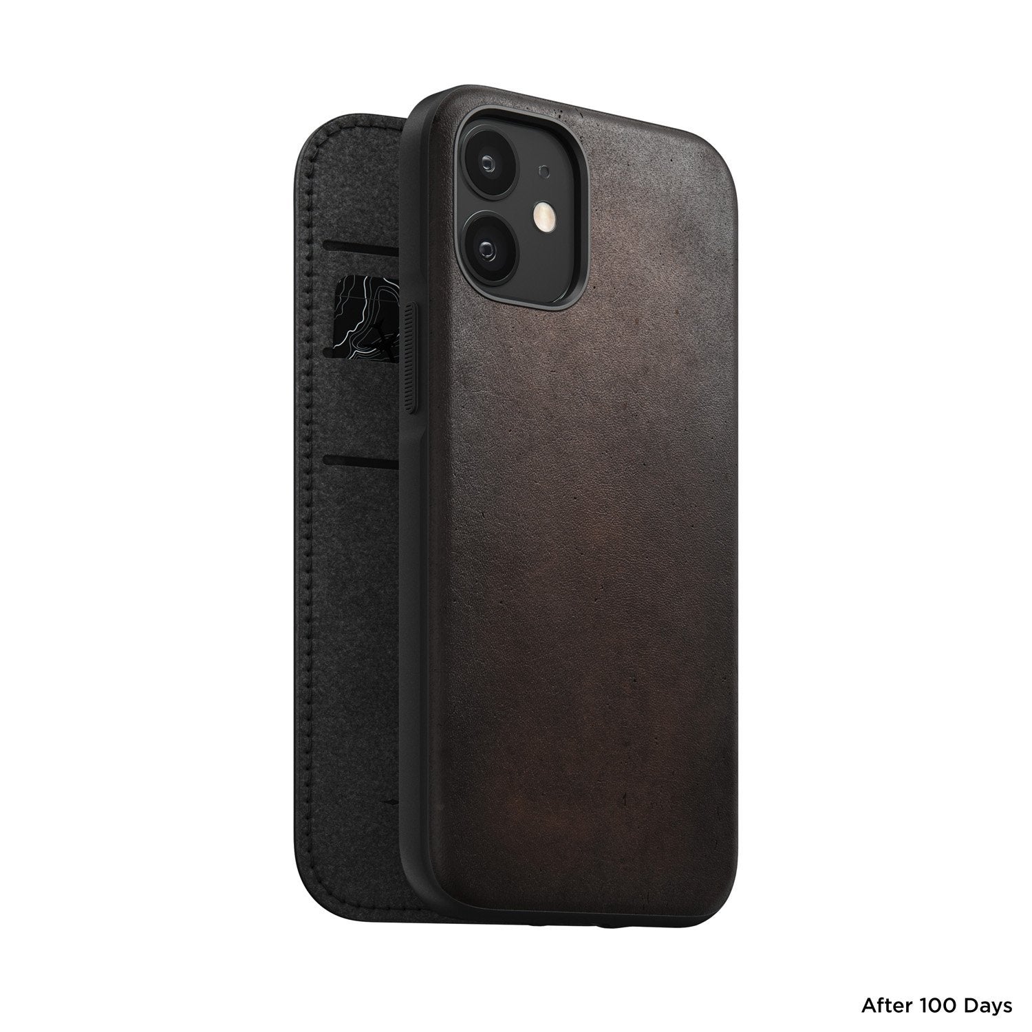 NOMAD Rugged Folio Horween Leather Case for iPhone 12 mini 5.4"(2020), Rustic Brown Default NOMAD 