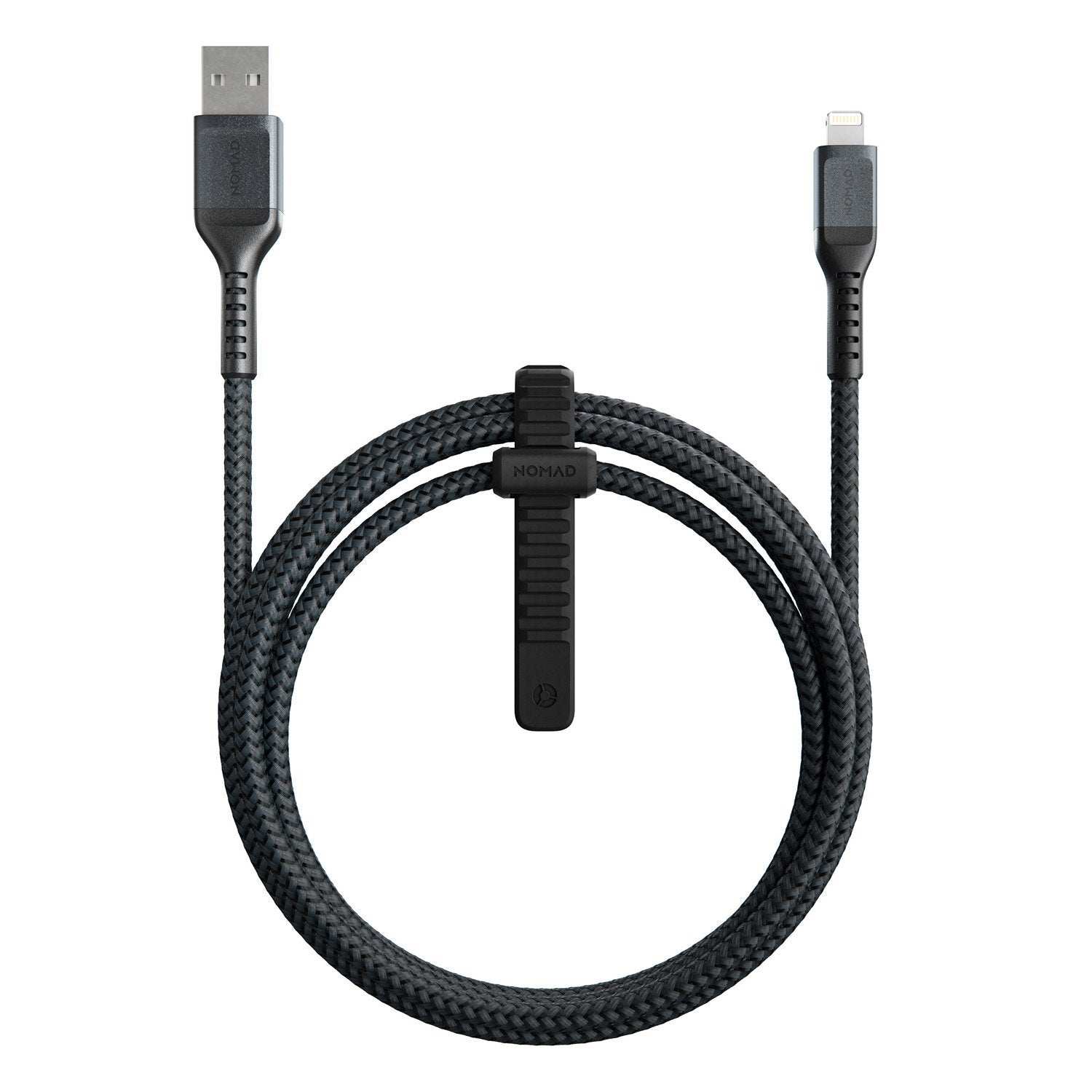 NOMAD Rugged Kevlar USB-A to Lightning Cables 1.5M, Black Default Nomad Black 