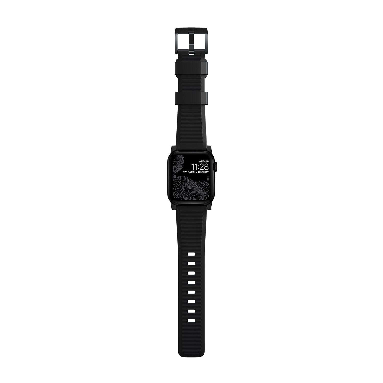 NOMAD Rugged Strap(FKM) for Apple Watch 40mm/38mm, Black Hardware Apple Watch Strap NOMAD 