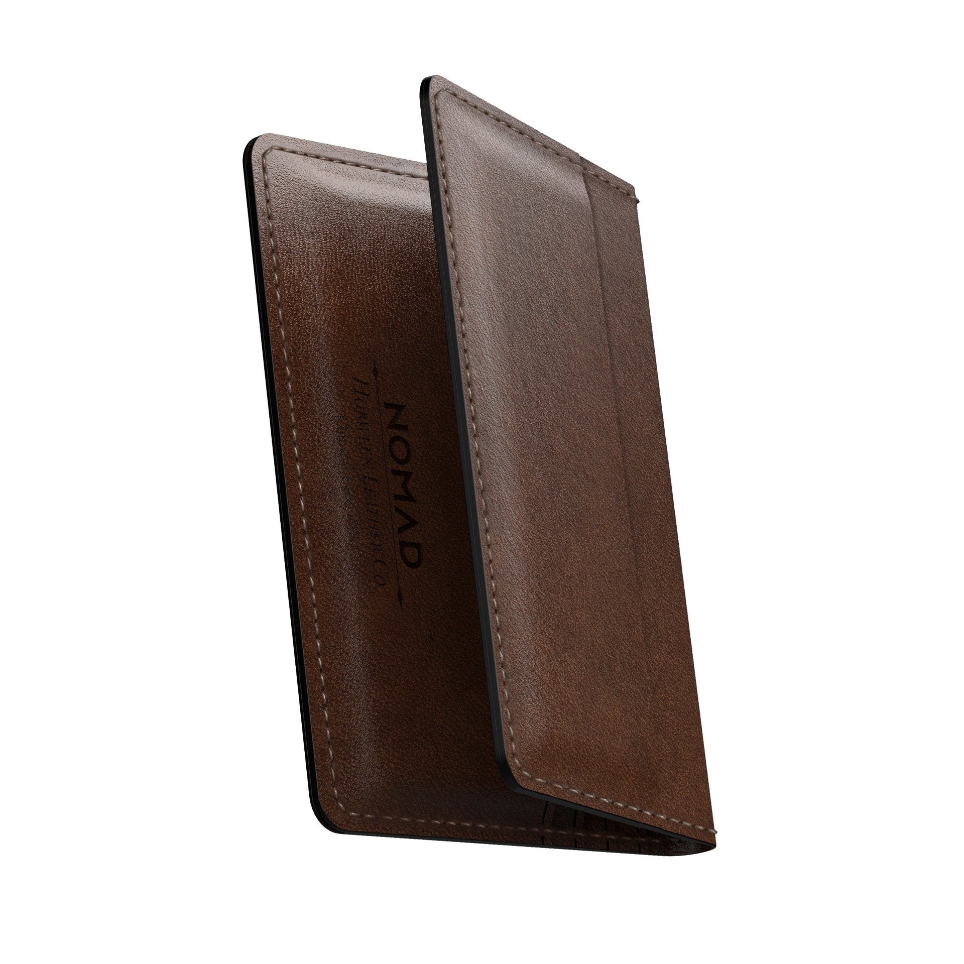 NOMAD Slim Horween Leather Wallet, Rustic Brown Wallet NOMAD 
