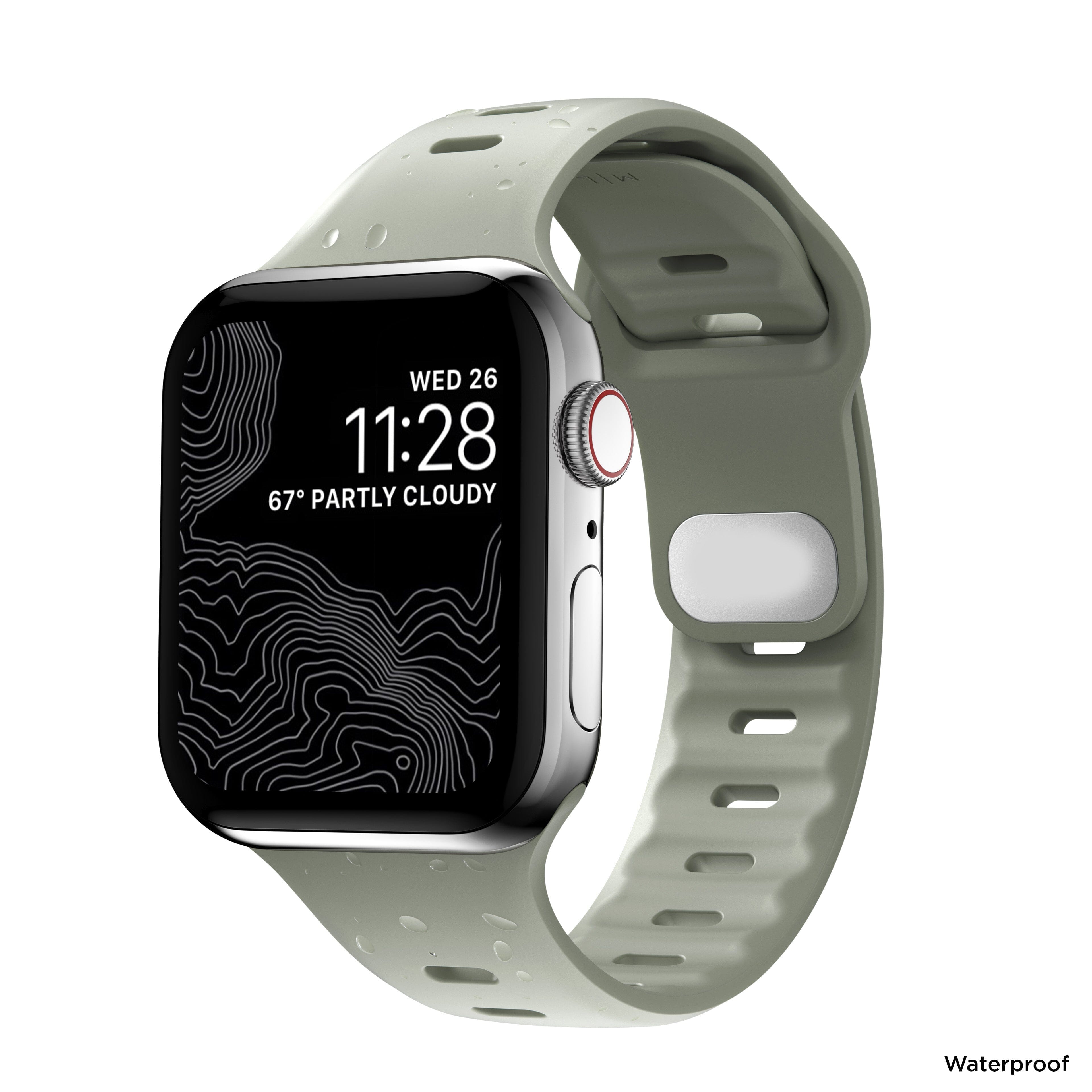NOMAD Sport Slim Band Waterproof Strap(FKM) for Apple Watch 49mm/45mm/44mm/42mm Watch Bands NOMAD Light Green 