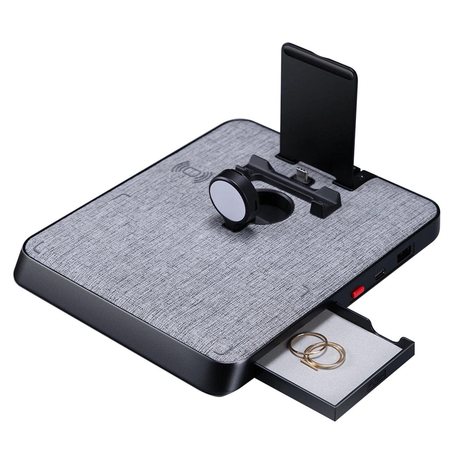 PITAKA Air Omni Lite Position-free Wireless Charger with Apple Watch Mount, Aramid Default PITAKA Grey Weave 