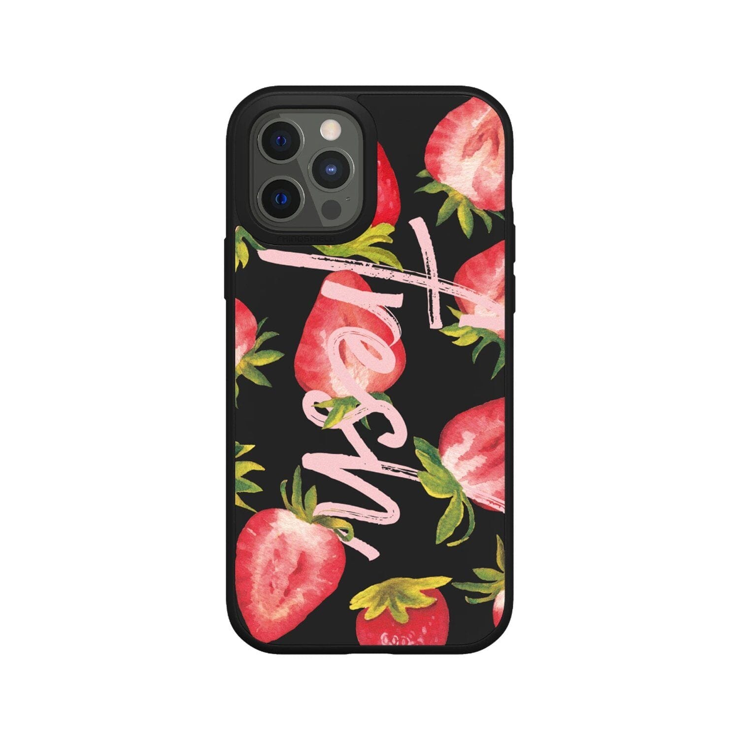 RhinoShield SolidSuit Design Case for iPhone 12 Series (2020) Default RhinoShield iPhone 12 Pro Max 6.7" Black/Sweet Strawberries 