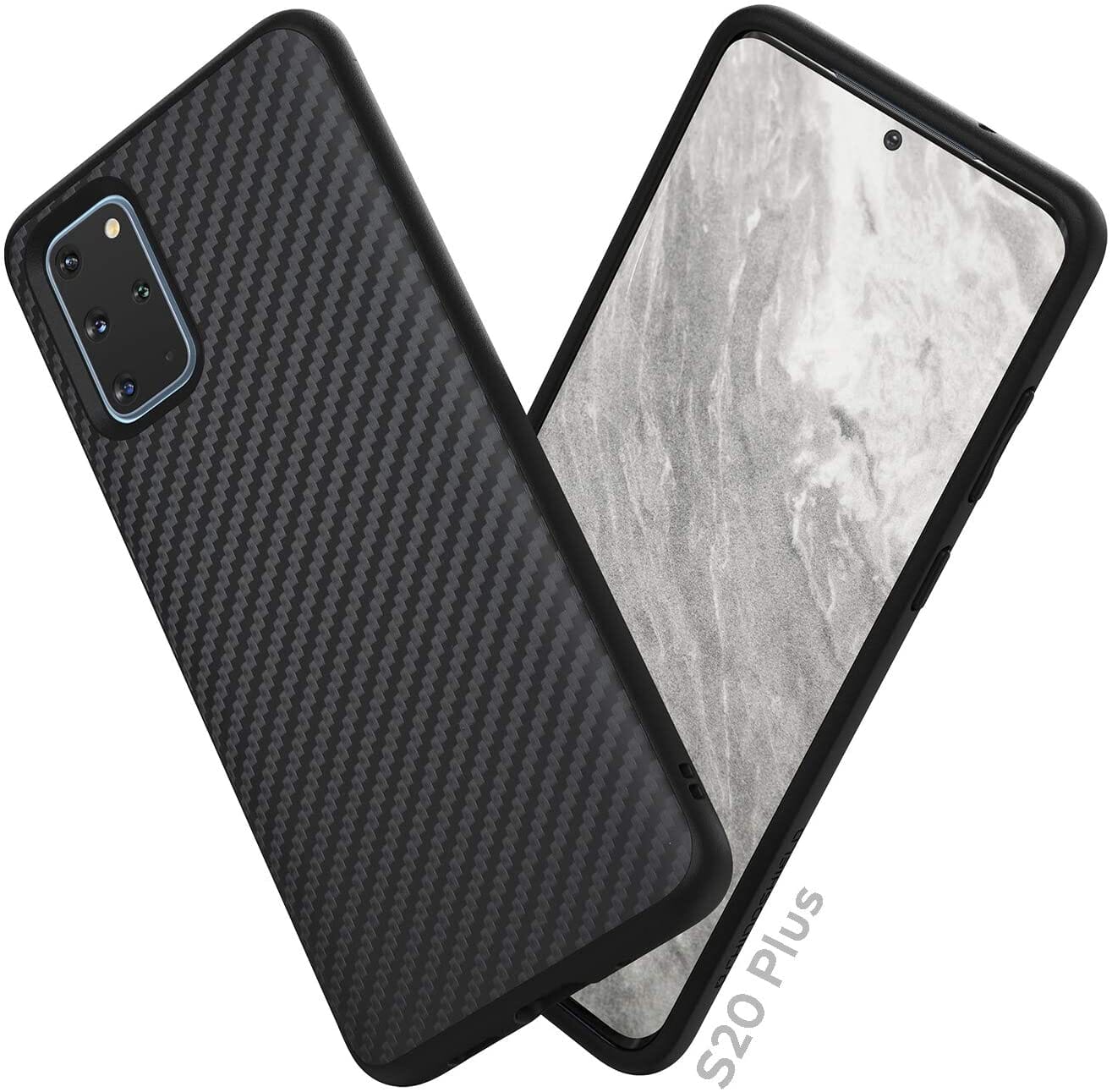 RhinoShield SolidSuit Protective Case with Premium Finish for Samsung Galaxy S20 Series Samsung S20 Series RhinoShield Carbon Fiber Samsung Galaxy S20 Plus 