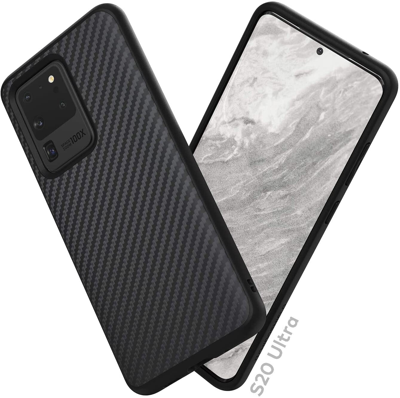 RhinoShield SolidSuit Protective Case with Premium Finish for Samsung Galaxy S20 Series Samsung S20 Series RhinoShield Carbon Fiber Samsung Galaxy S20 Ultra 