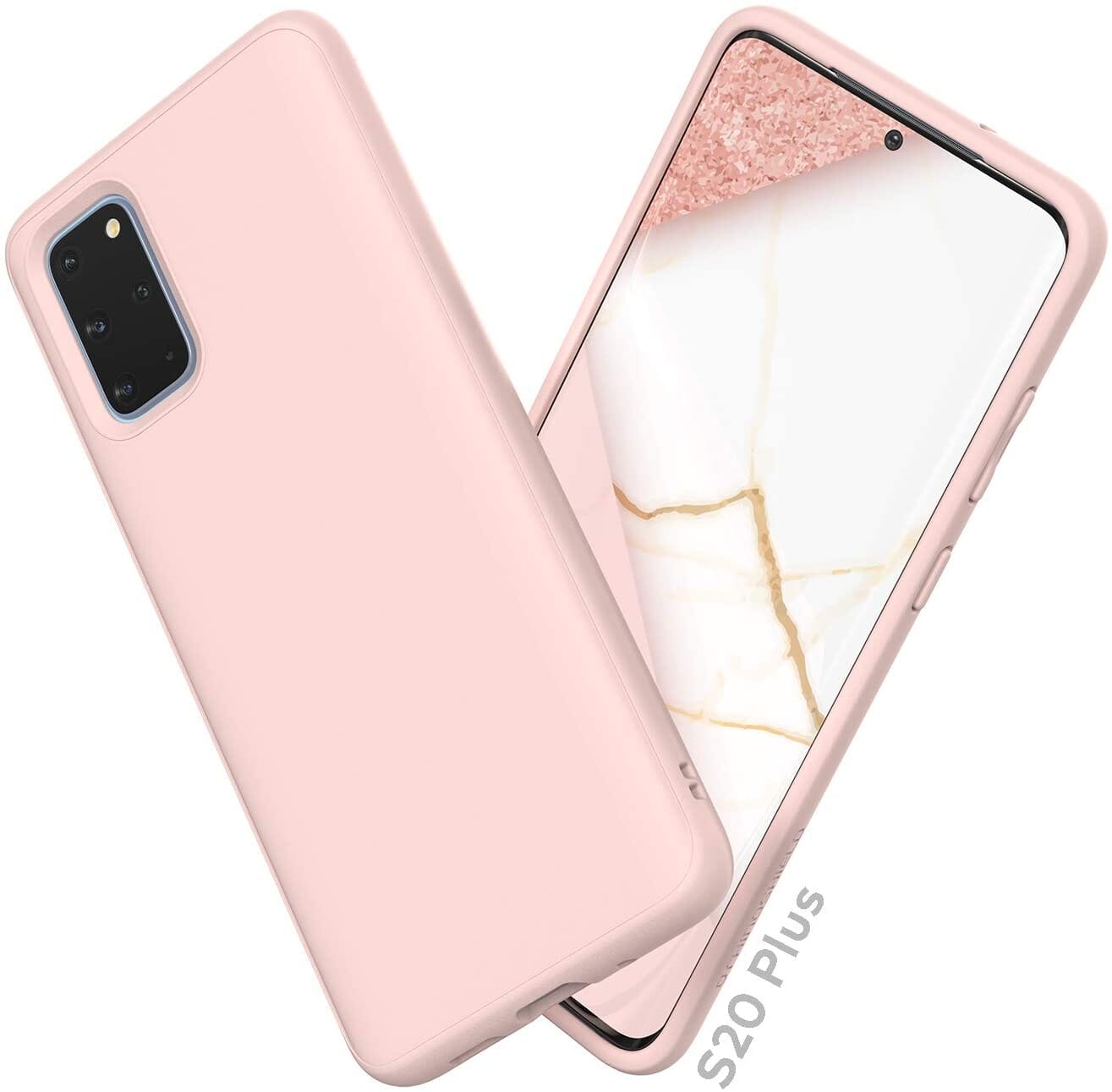 RhinoShield SolidSuit Protective Case with Premium Finish for Samsung Galaxy S20 Series Samsung S20 Series RhinoShield Classic Blush Pink Samsung Galaxy S20 Plus 