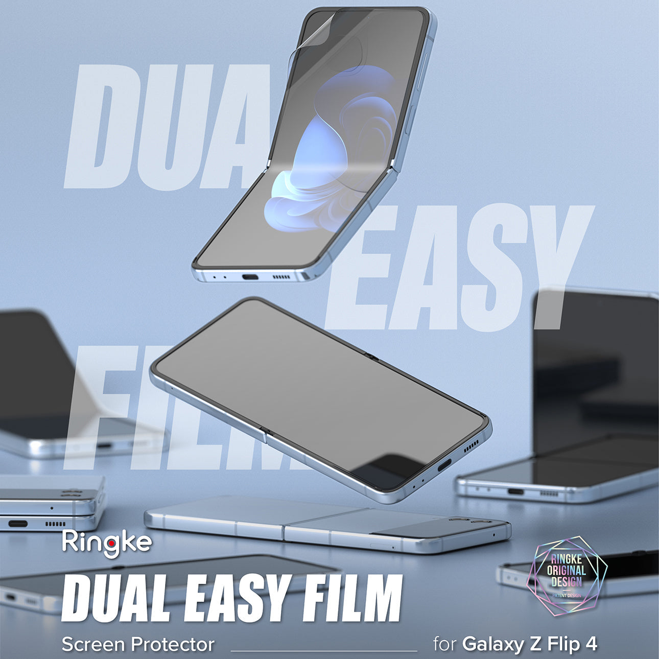 Ringke ﻿2pcs Dual Easy Screen Protector for Samsung Galaxy Z Flip 4 Screen Protectors Ringke 