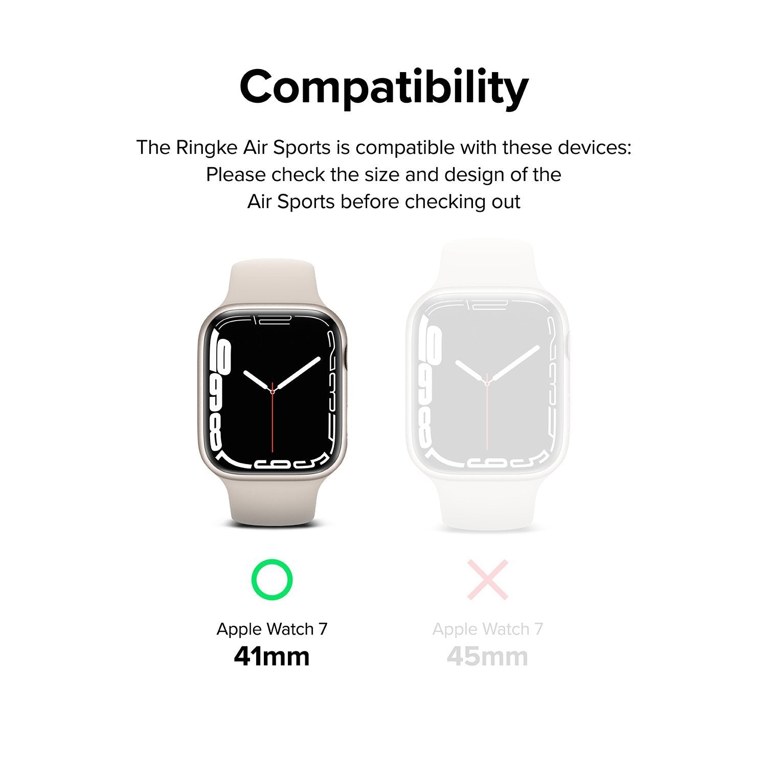 Ringke Air Sports for Apple Watch Series 41mm Matte Clear