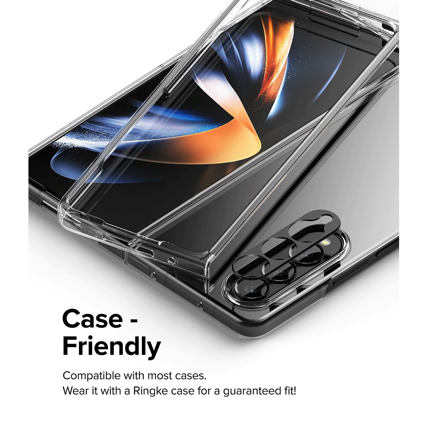 Ringke Camera Styling Lens Protector for Samsung Galaxy Z Fold 4, Aluminium Frame Tough Protective Cover Sticker ONE2WORLD 
