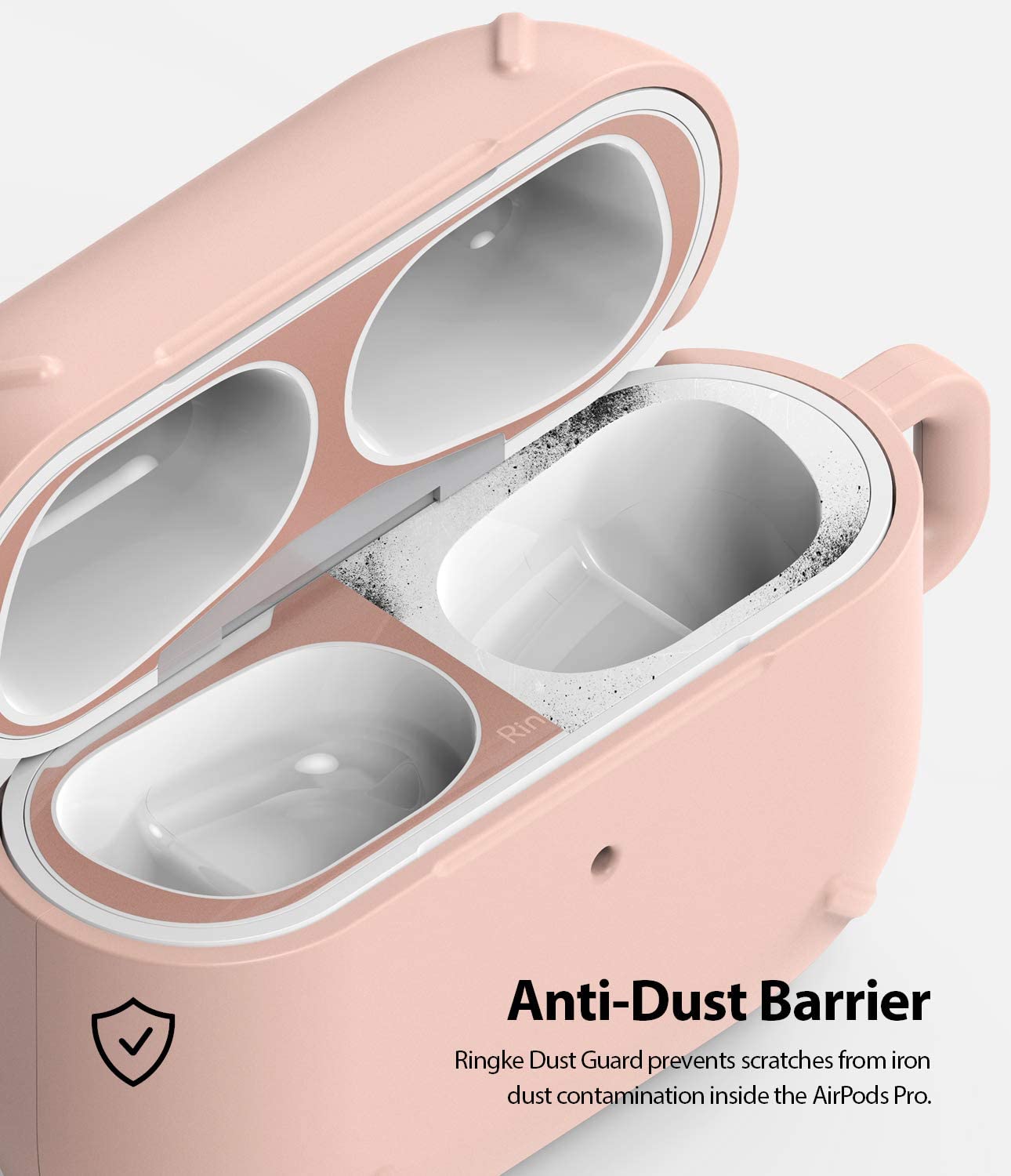 Ringke Dust Guard Sticker for Airpods Pro(2pack), Rose Gold Dust Guard Sticker Ringke 