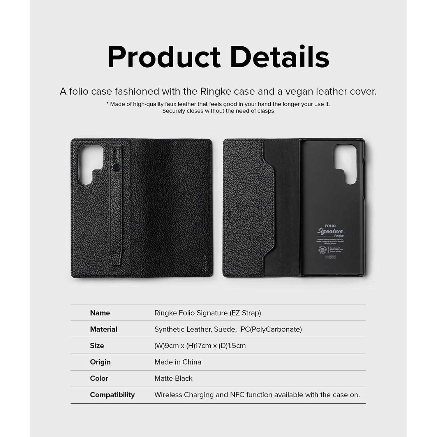 Ringke Folio Signature EZ Strap Case for Samsung Galaxy S22 Ultra Default RINGKE 