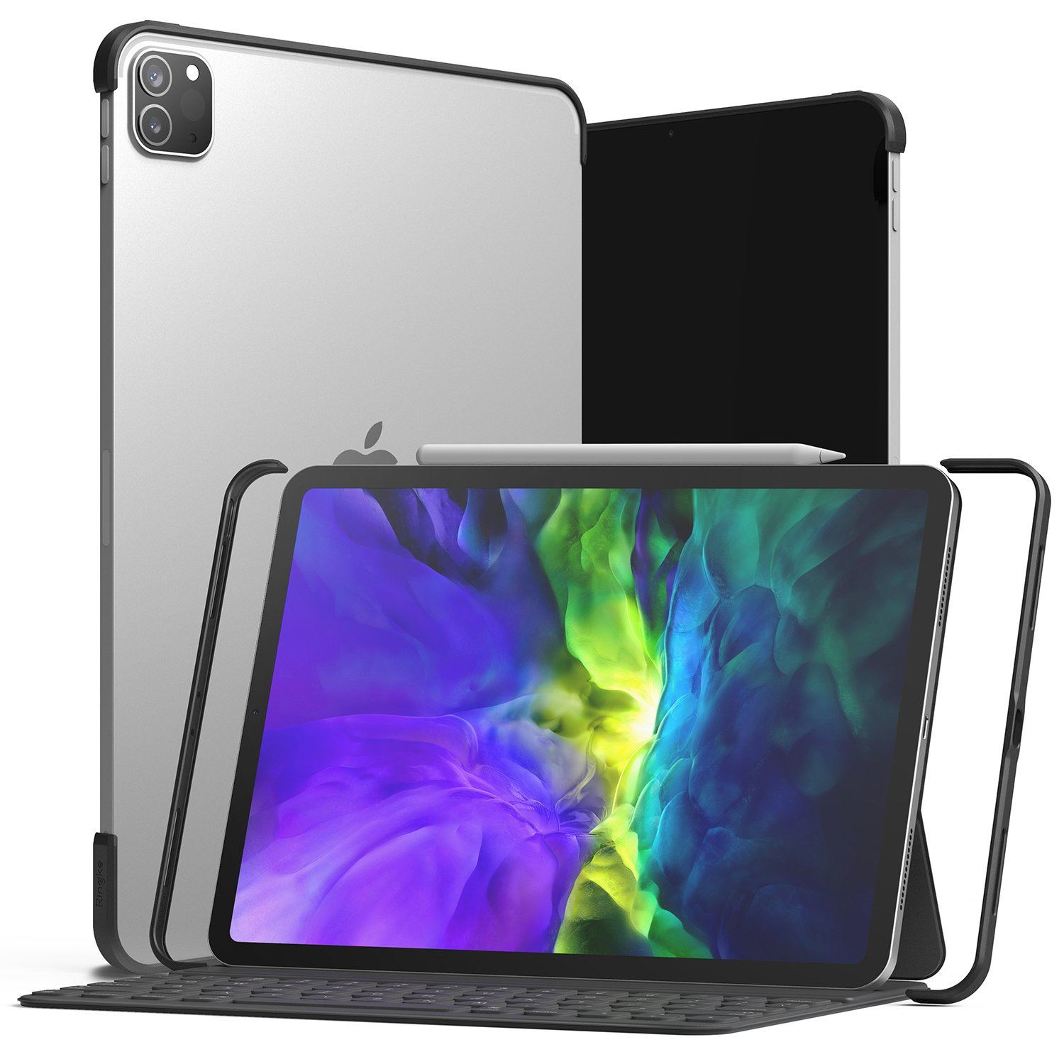 Ringke Frame Shield for iPad Pro 11"(2018-2022), Black/Silver