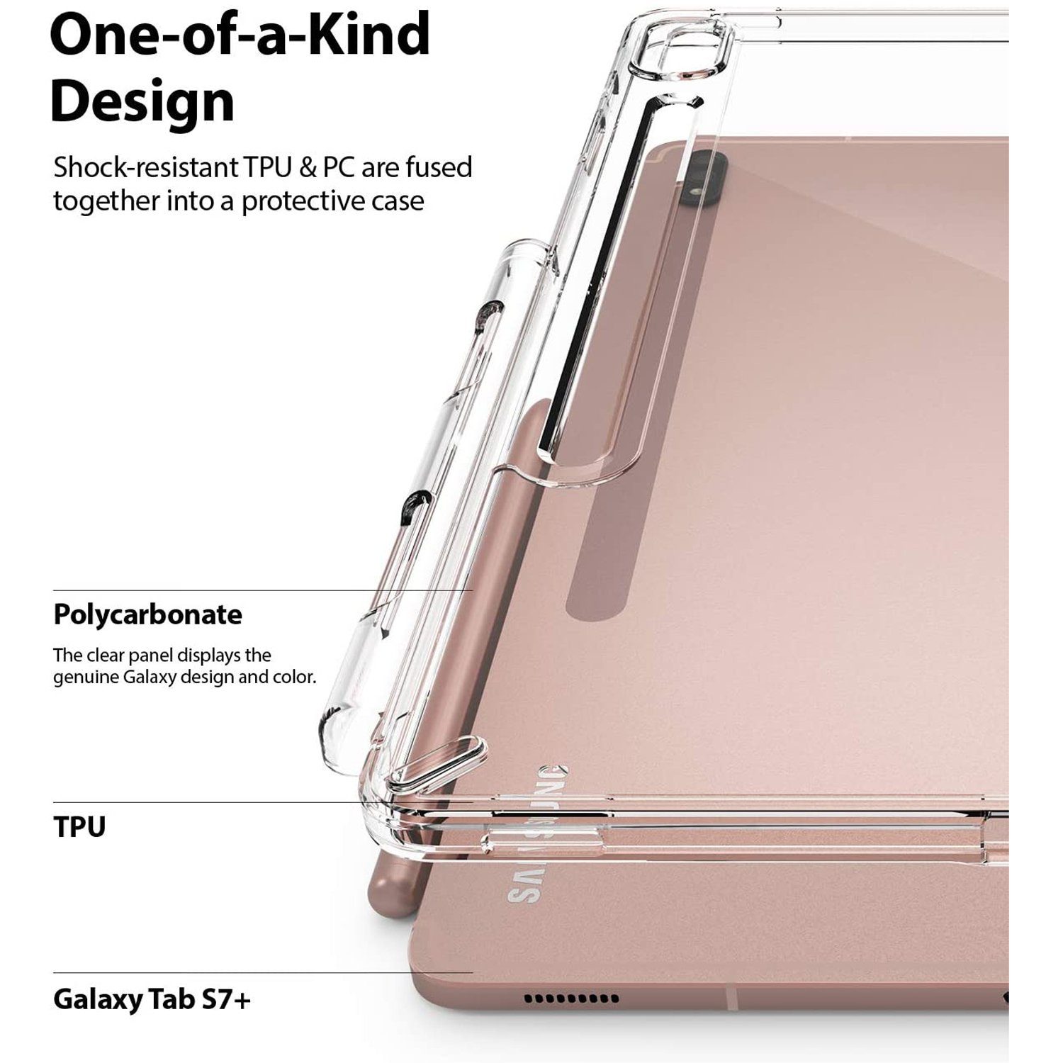 Ringke Fusion Case for Samsung Galaxy Tab S7/ S7 Plus, Clear
