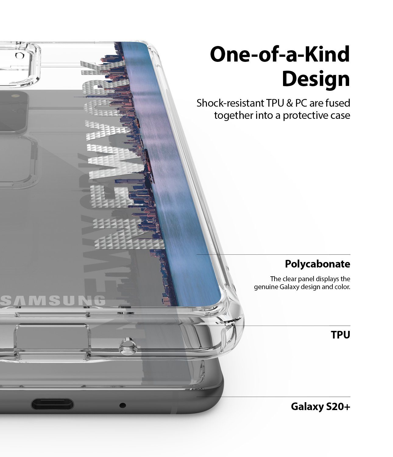 Ringke Fusion Design Case for Samsung Galaxy S20 Ultra, NEW YORK Samsung Case Ringke 
