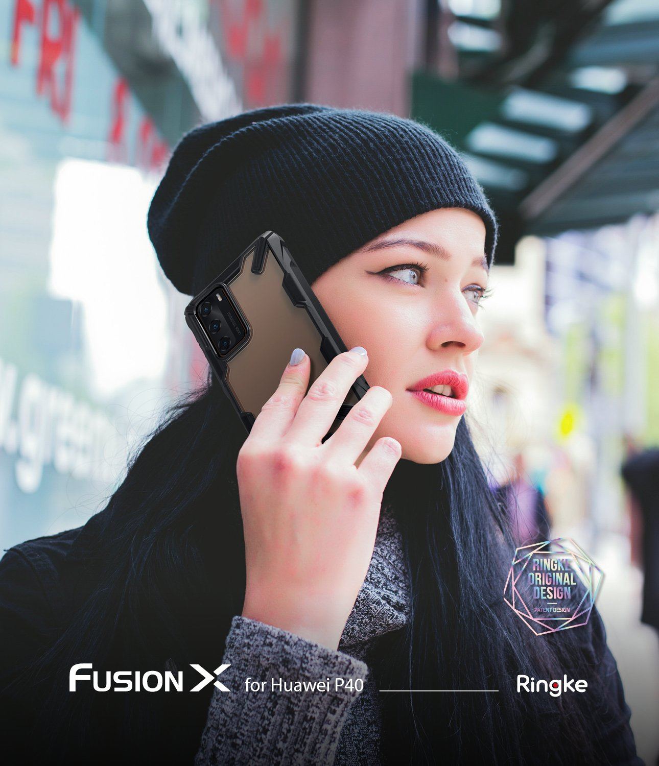 Ringke Fusion X Case for Huawei P40, Black Huawei P40 Ringke 