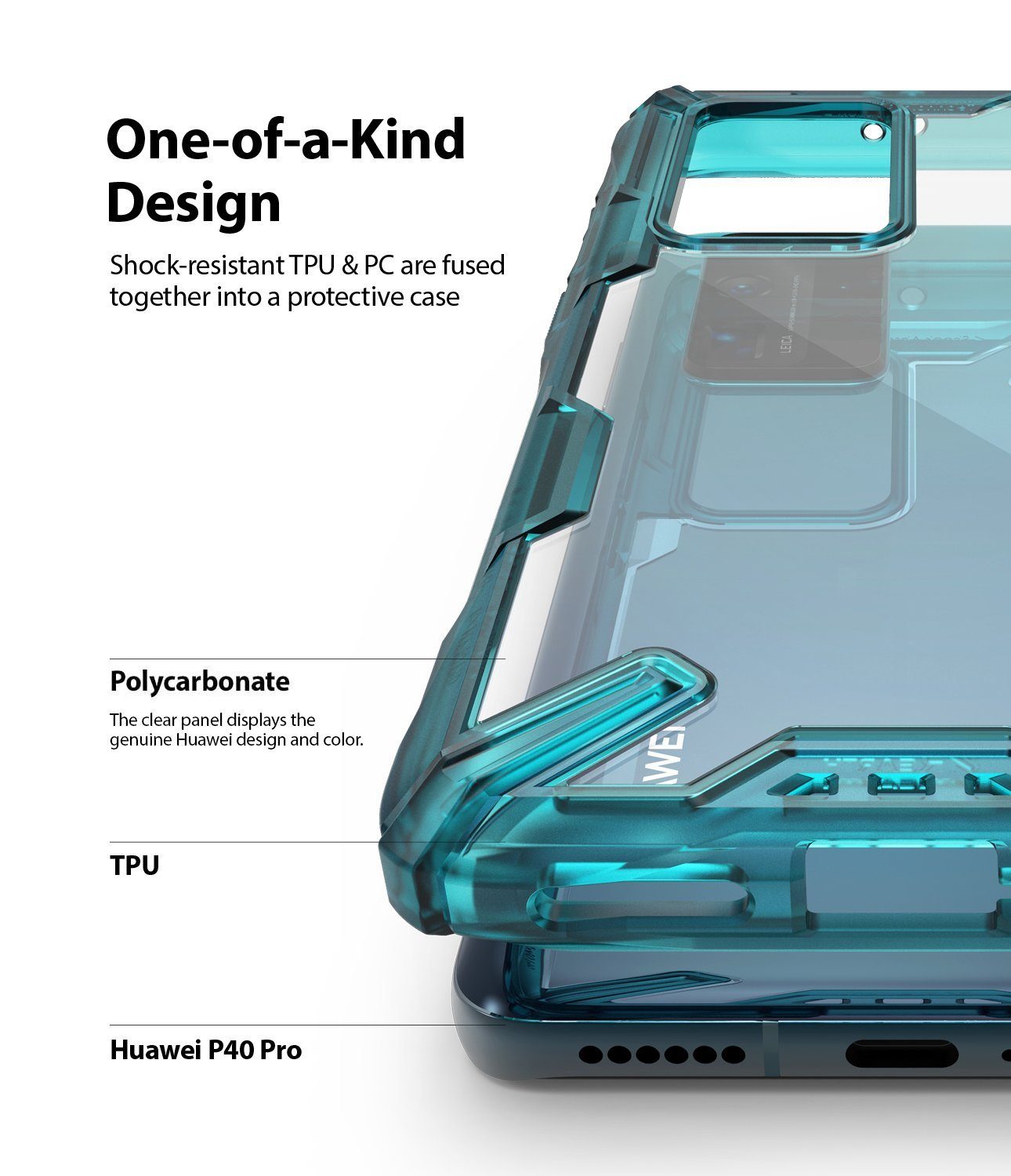 Ringke Fusion X Case for Huawei P40 Pro, Camo Black Huawei P40 Pro Ringke 