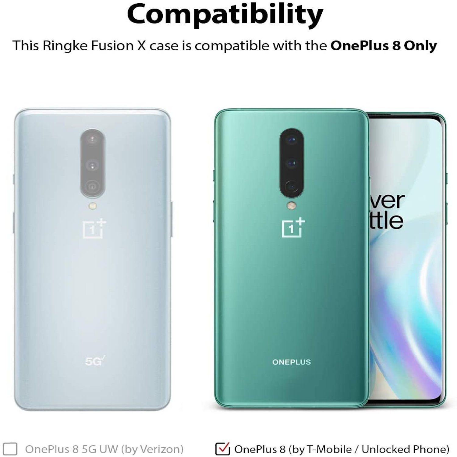 Ringke Fusion X Case for OnePlus 8 Pro, Turquoise Green Oneplus 8 Pro Ringke 