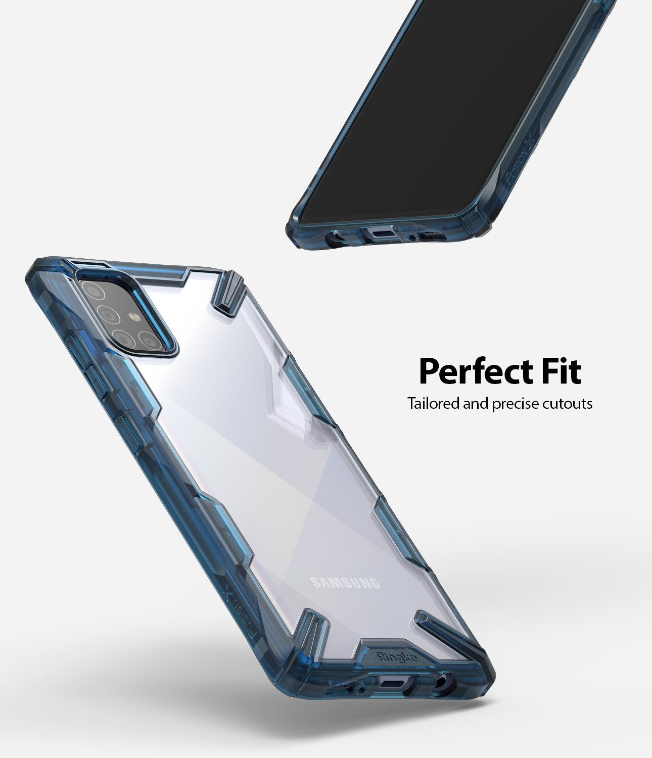 Ringke Fusion X Case for Samsung Galaxy A71, Camo Black Samsung Case Ringke 