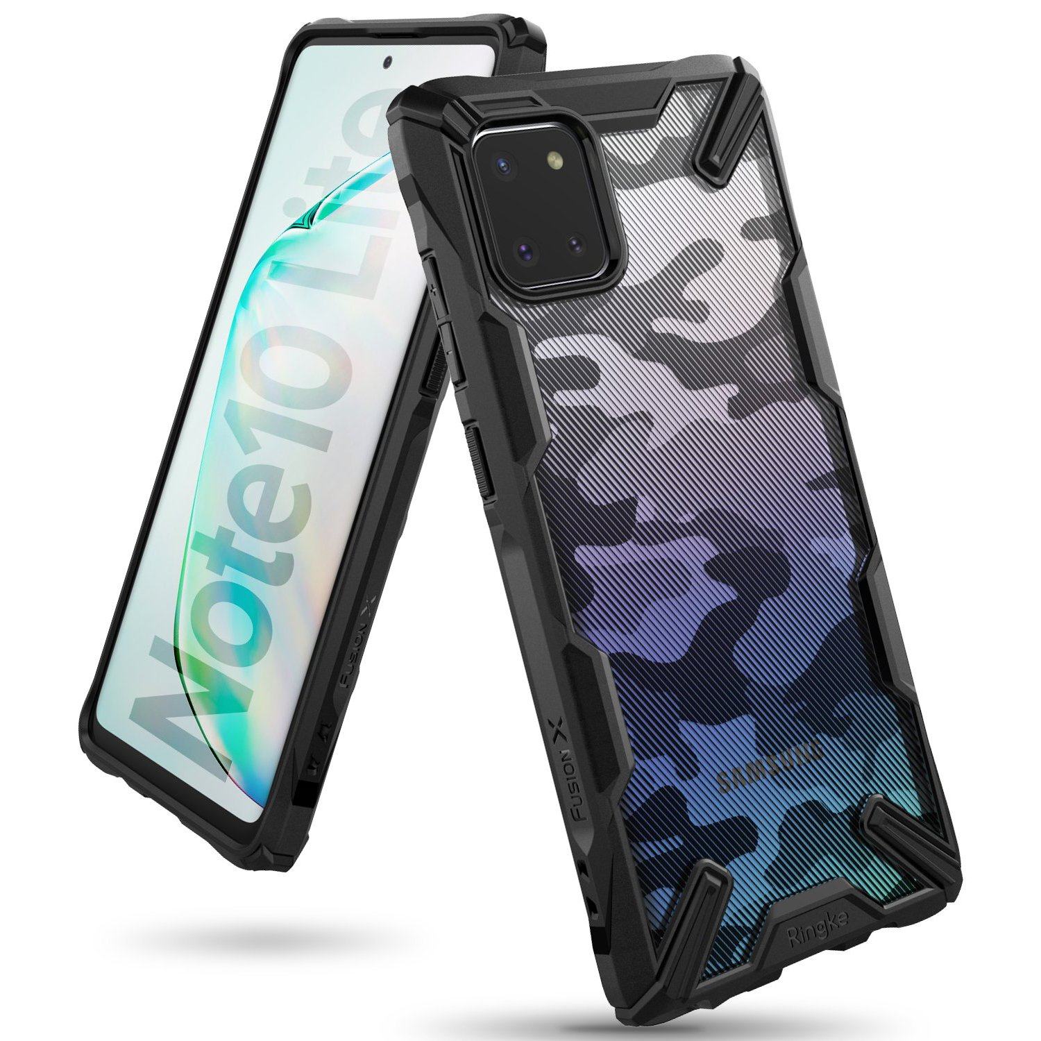 Ringke Fusion X Case for Samsung Galaxy Note 10 Lite, Camo Black Samsung Case Ringke Camo Black 