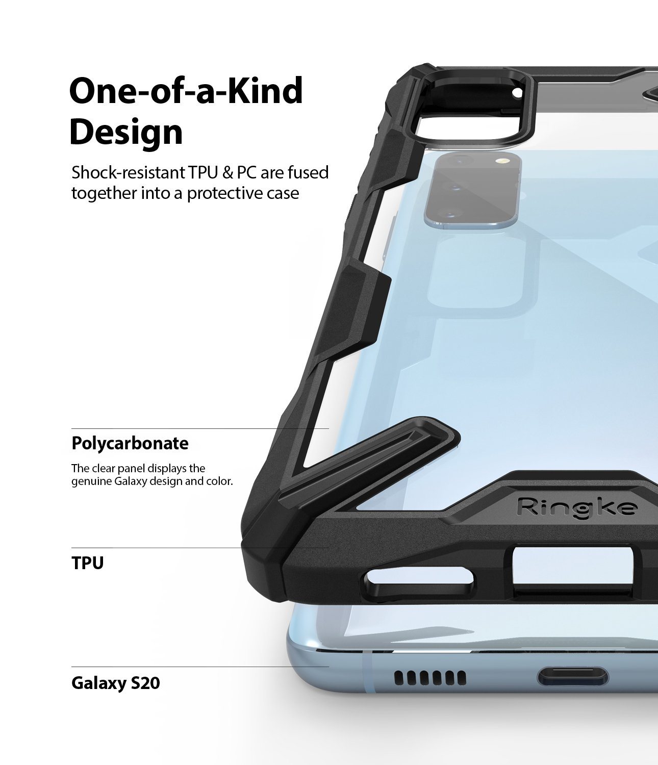 Ringke Fusion X Case for Samsung Galaxy S20, Camo Black Samsung Case Ringke 