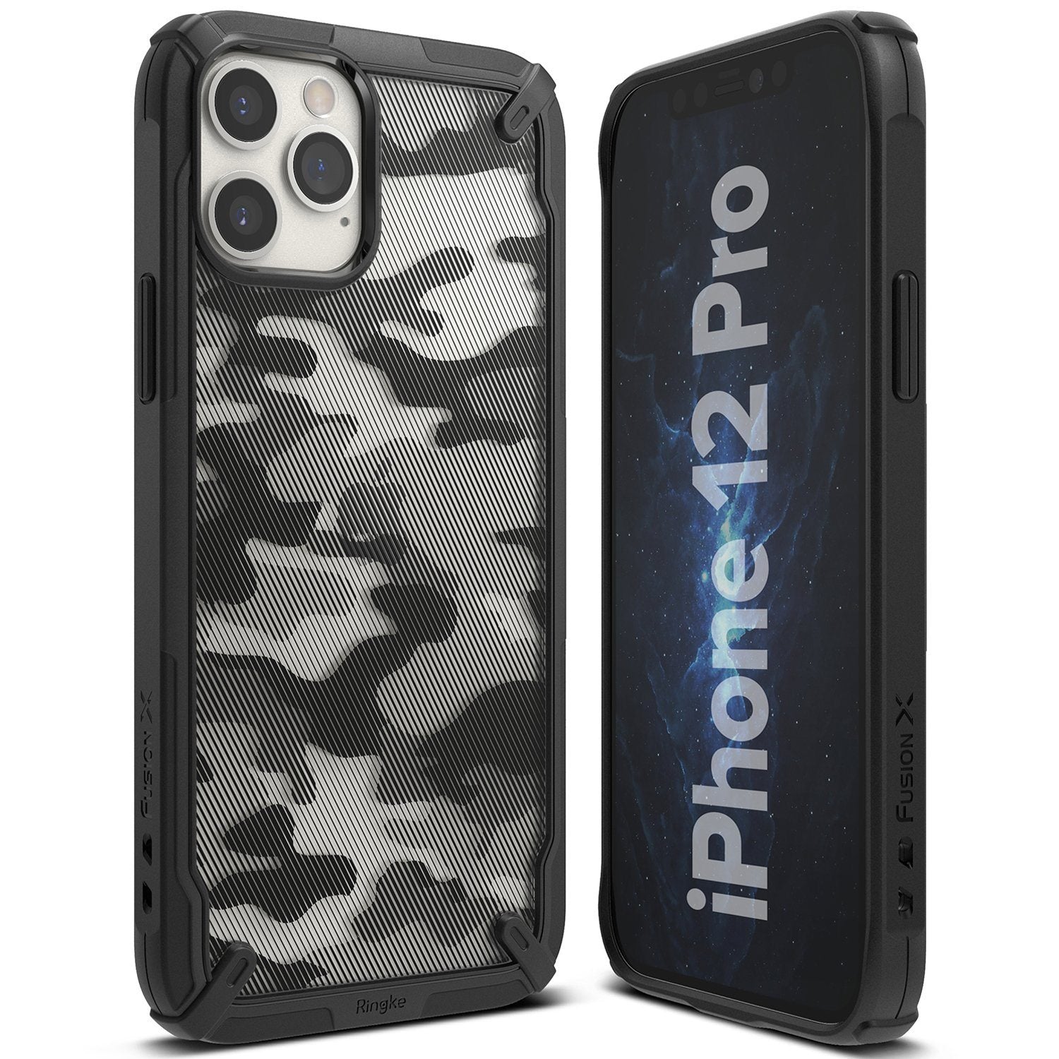 Ringke Fusion X Design Case for iPhone 12/12 Pro 6.1"(2020), Camo Black Default Ringke 