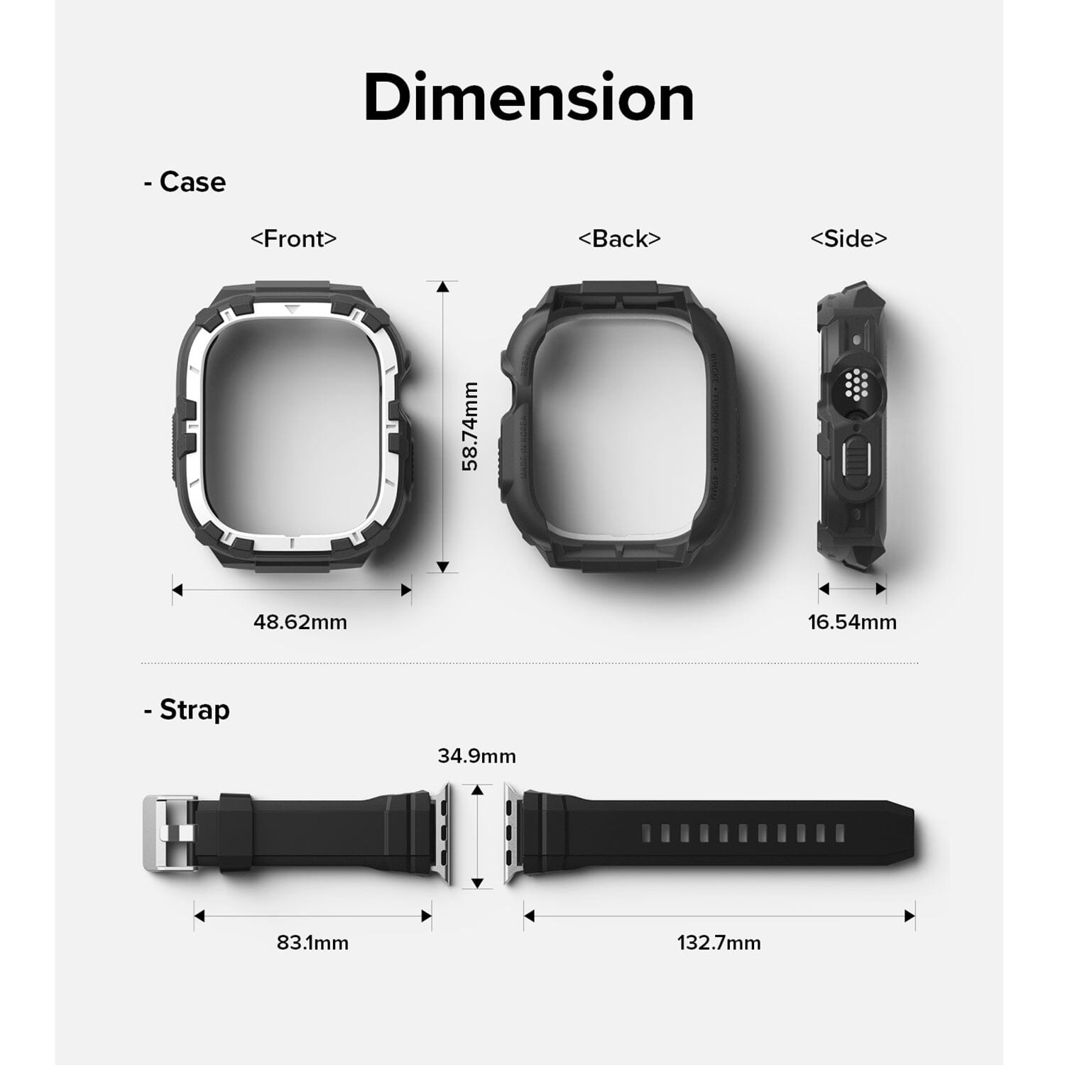 Ringke Fusion X Guard for Apple Watch Ultra 49mm ONE2WORLD 