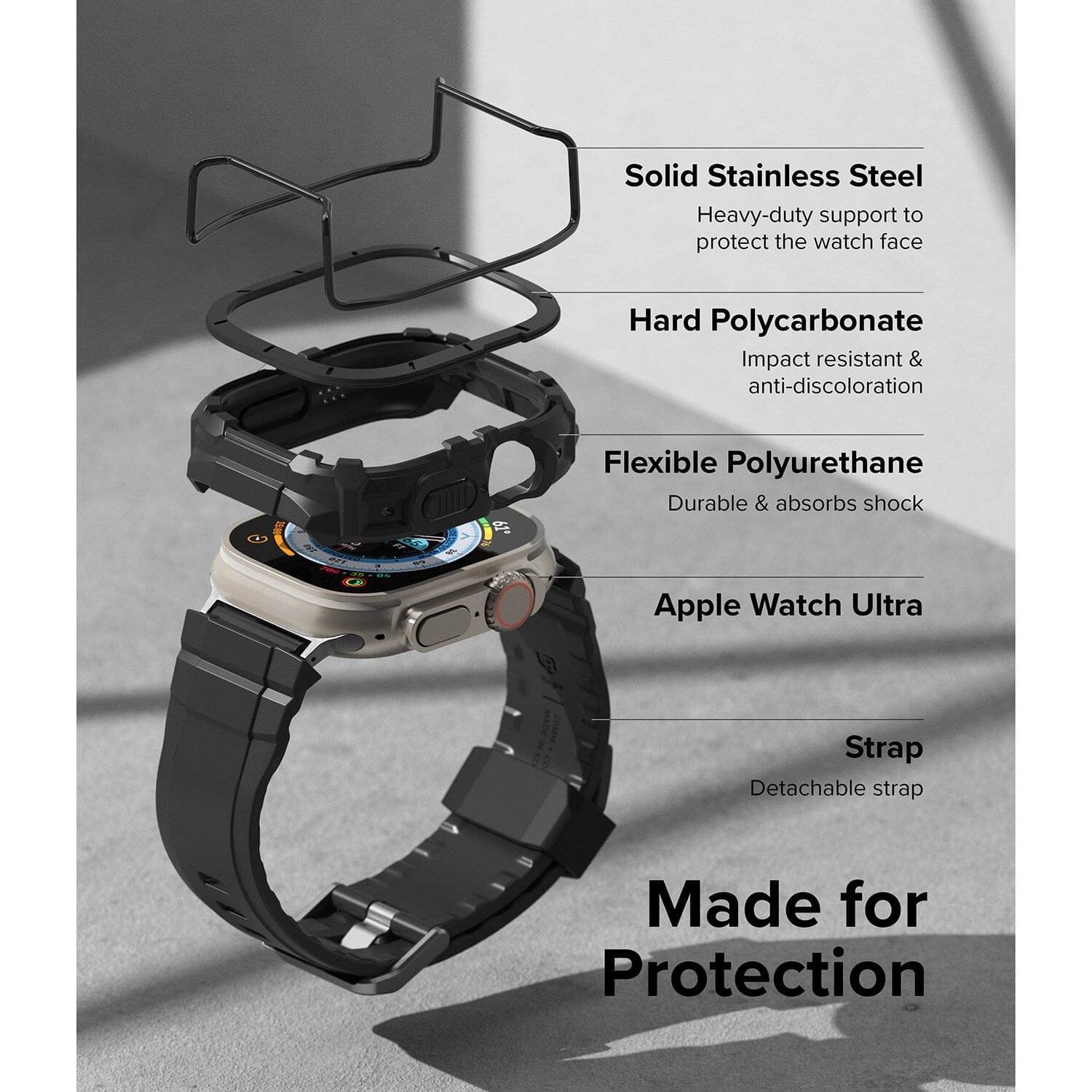 Ringke Fusion X Guard with Wire for Apple Watch Ultra 49mm Apple Watch Case Ringke 