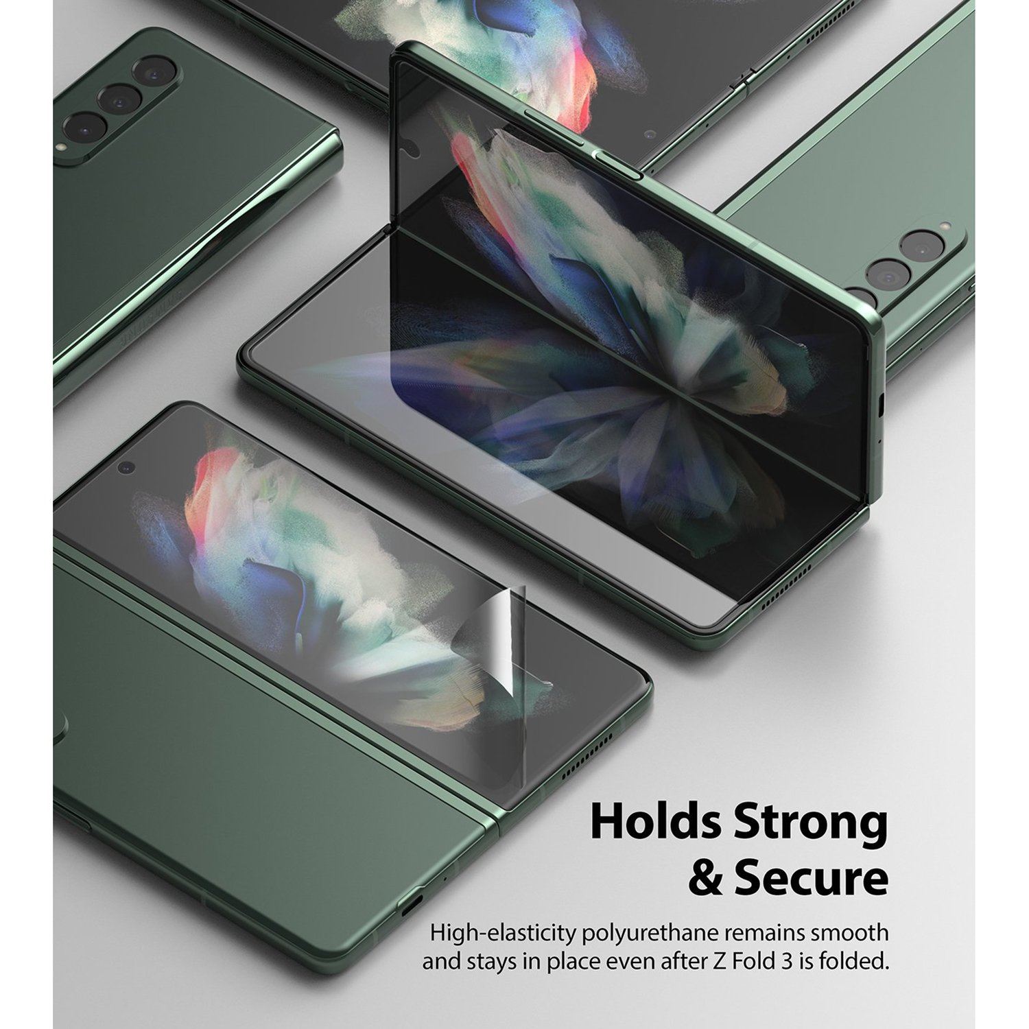 Ringke Invisible Defender for Samsung Galaxy Z Fold 3(Front + Black) Default Ringke 