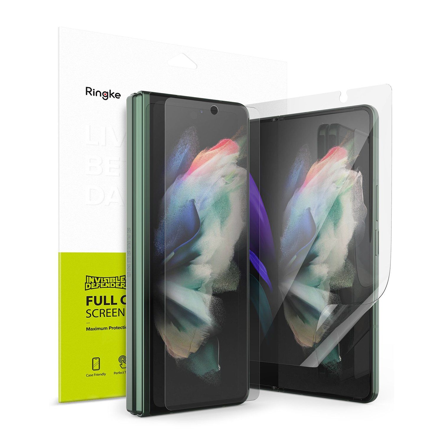 Ringke Invisible Defender for Samsung Galaxy Z Fold 3(Front + Black) Default Ringke Clear 