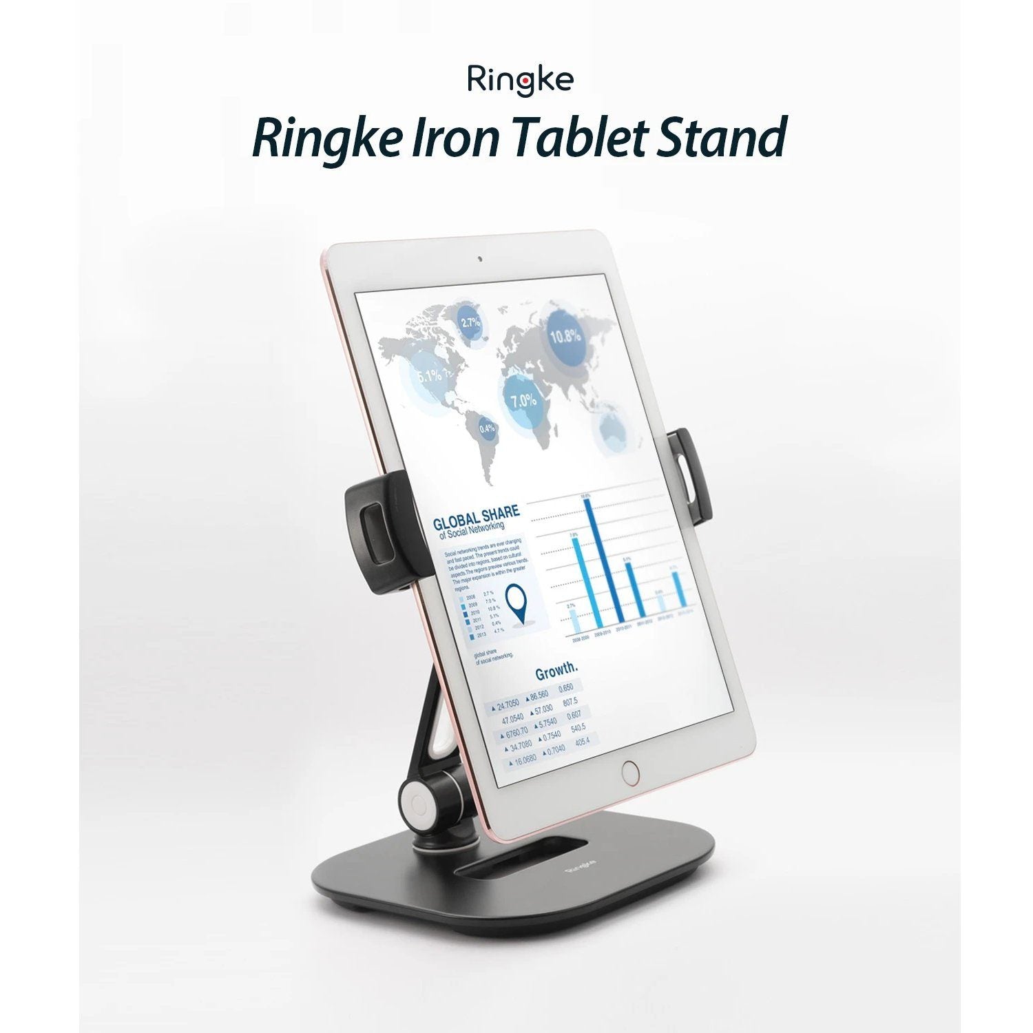 Ringke Iron Tablet Stand With Big Holder, White Default Ringke 