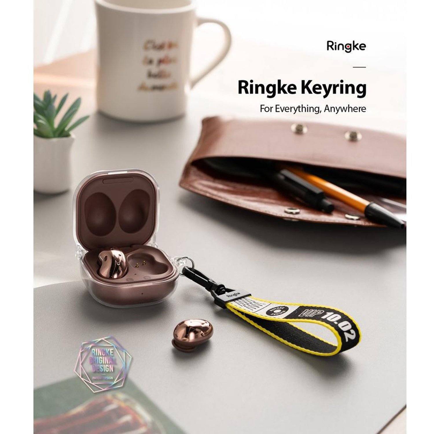 Ringke Key Ring Strap Lettering, Ticket Band Black Default Ringke 