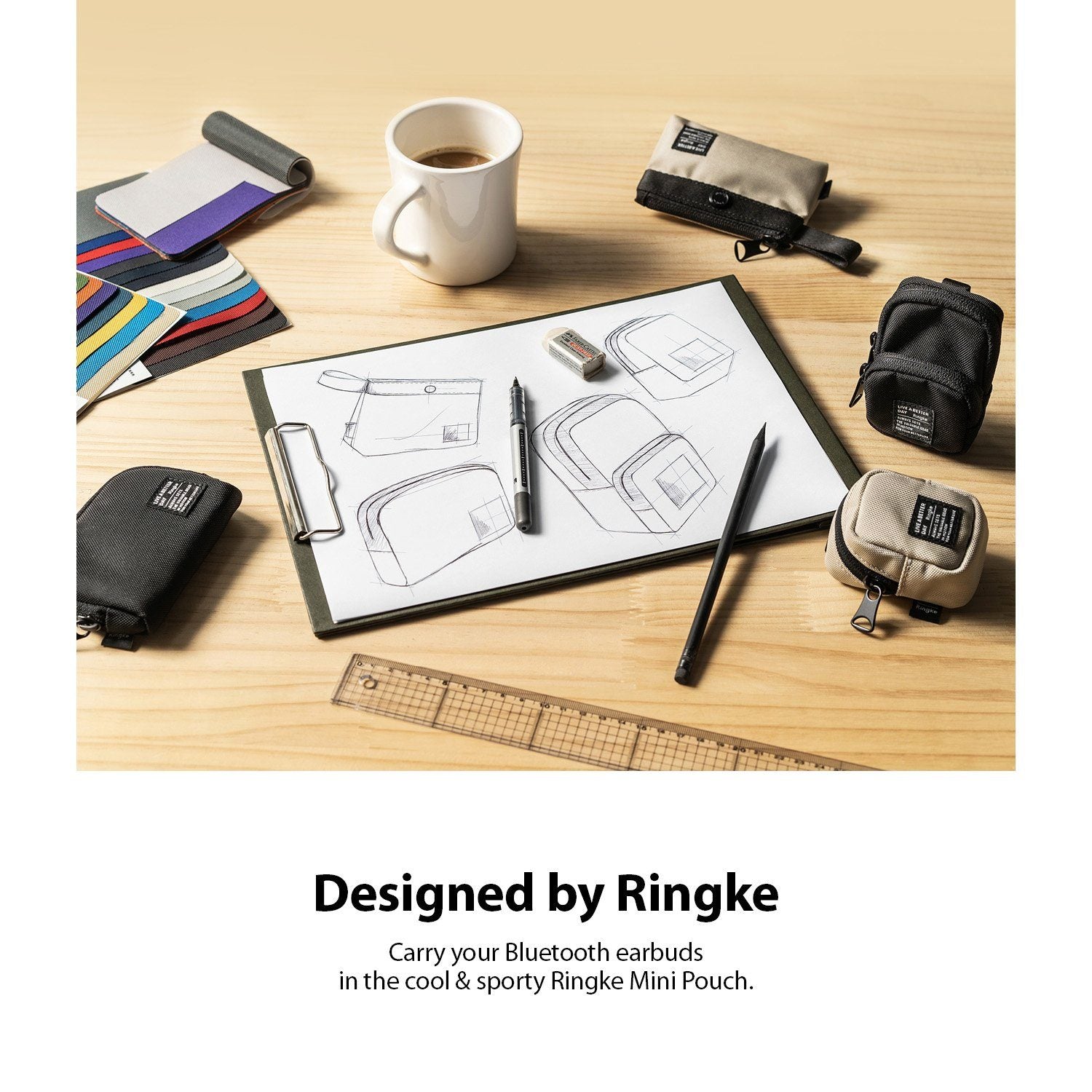 Ringke Mini Pouch 2 Way Bag Miniature, Beige Default Ringke 